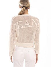Moschino Jeans Maglia Cordonetto Lucido 0003 AVORIO