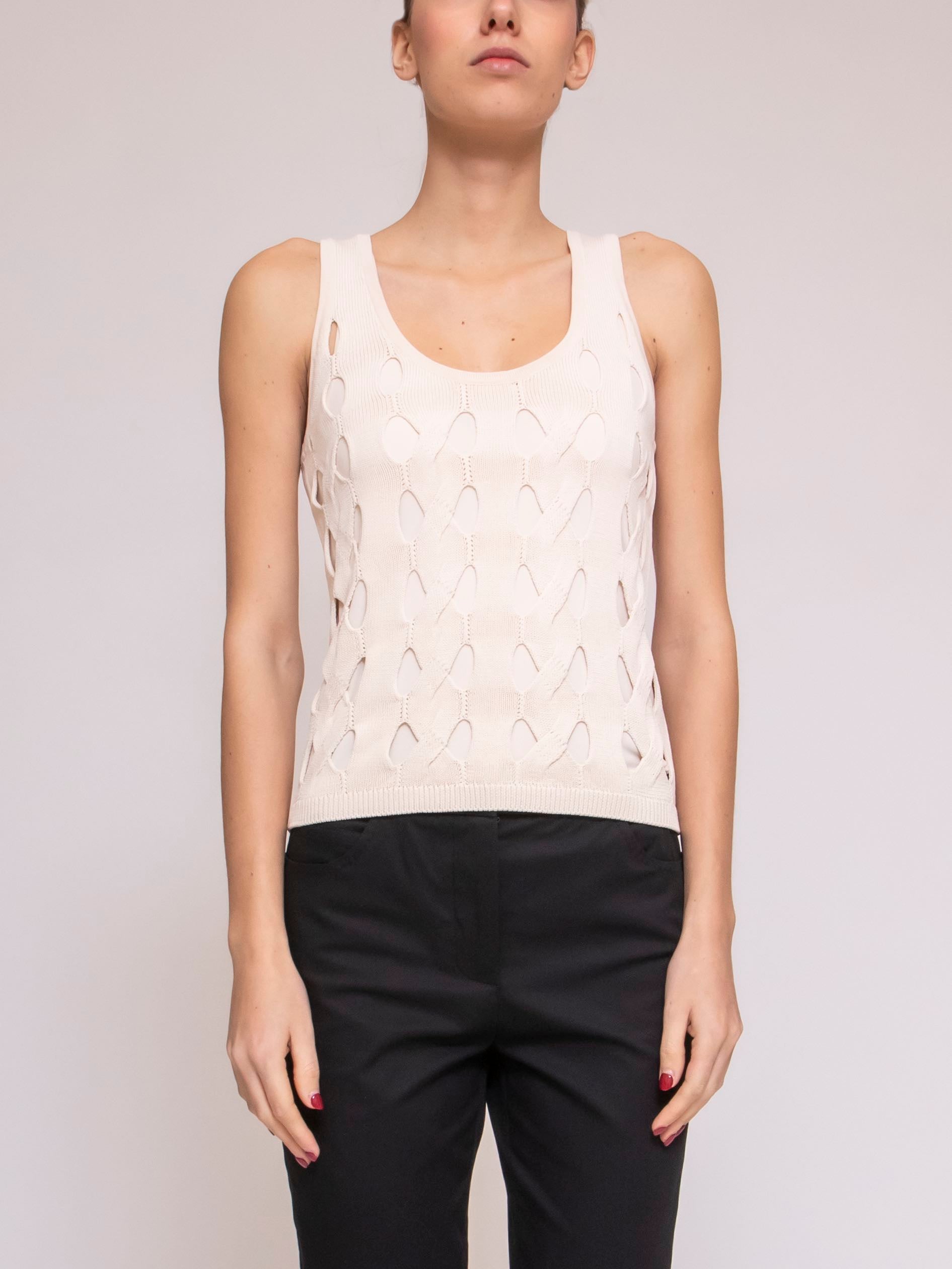 Pinko Maglia Derrik Top Trecce C00 BIANCO CIGNO