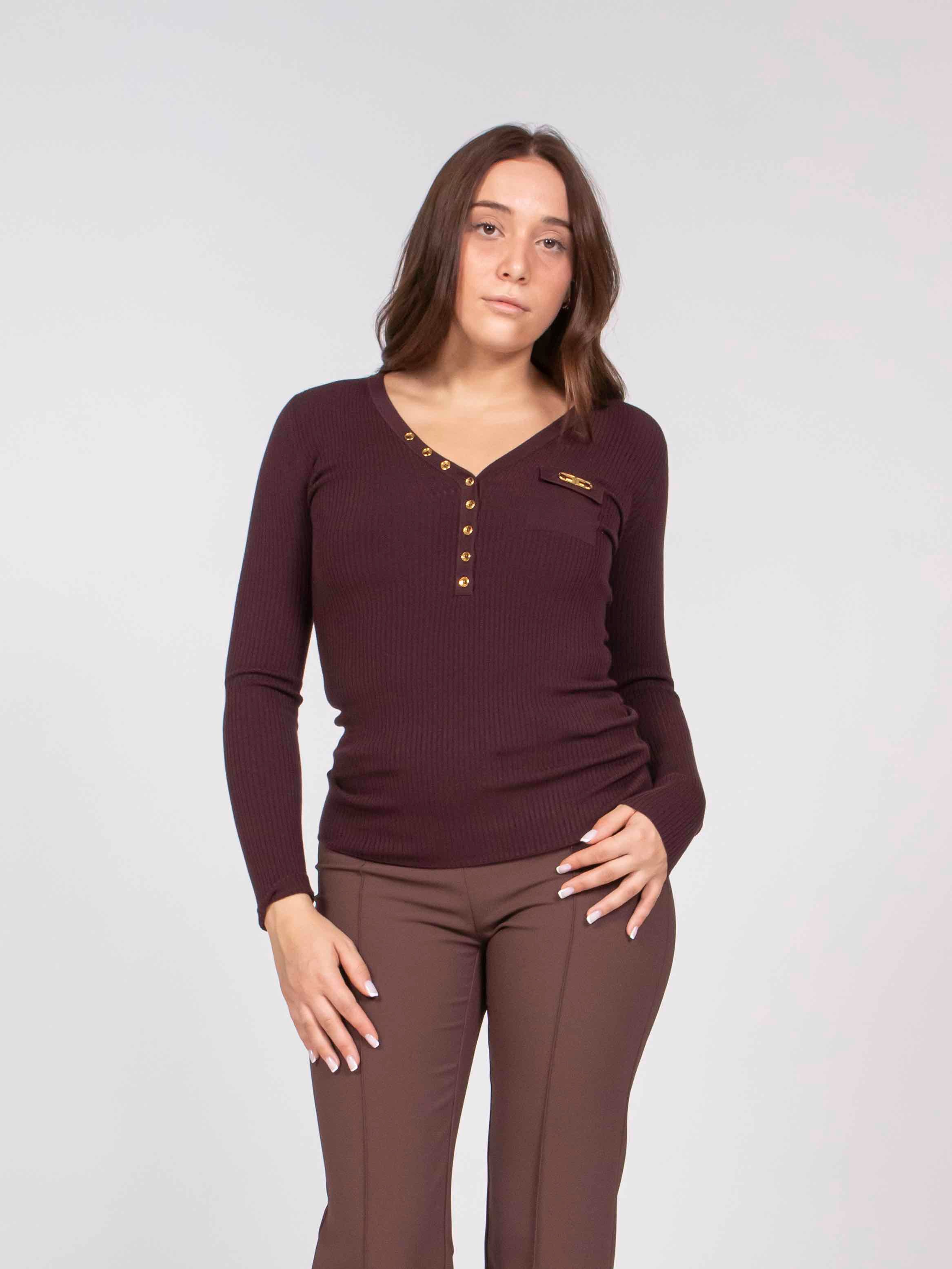 Elisabetta Franchi Maglia EA4 MERLOT