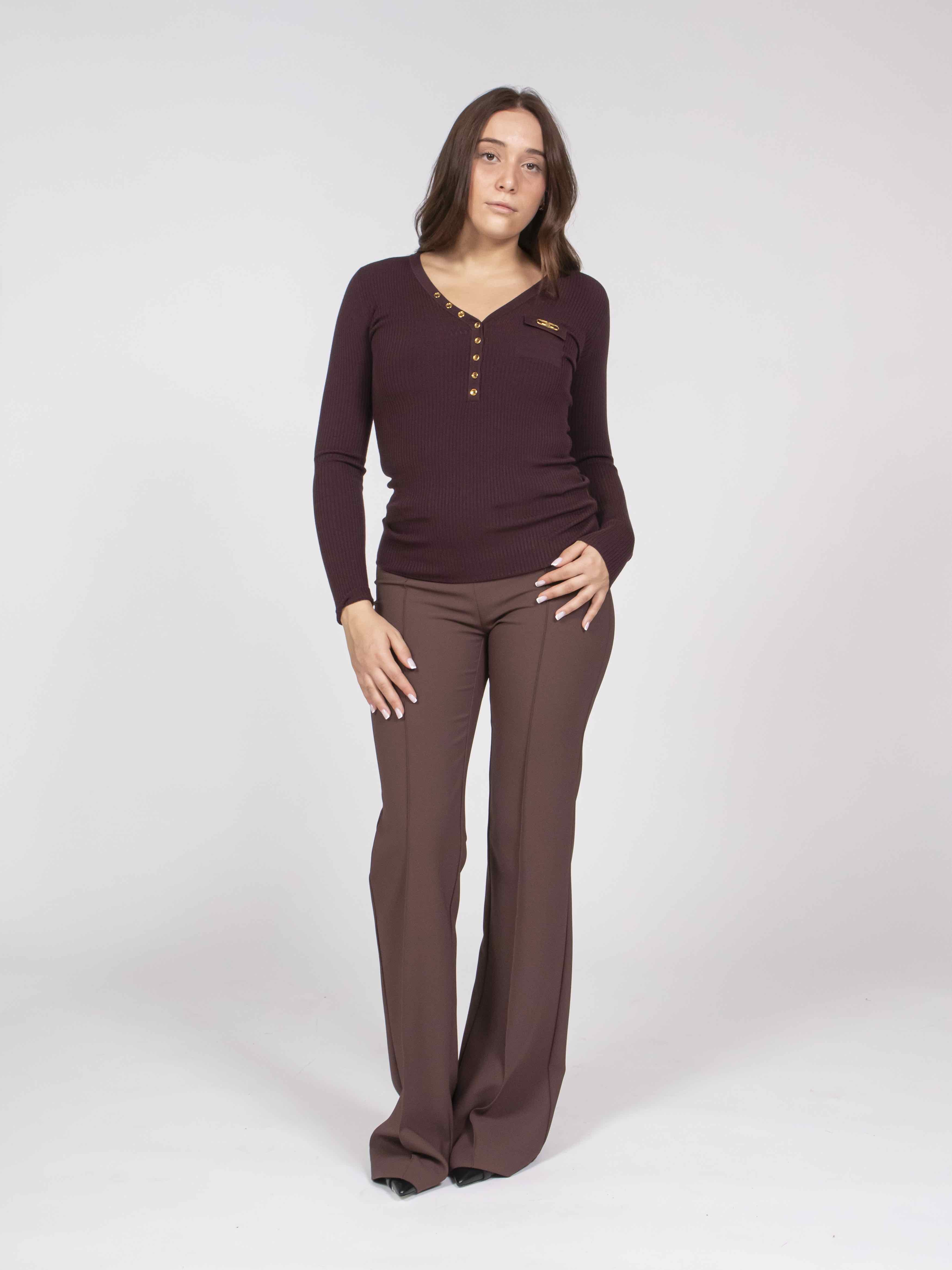 Elisabetta Franchi Maglia EA4 MERLOT