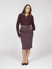 Elisabetta Franchi Maglia EA4 MERLOT
