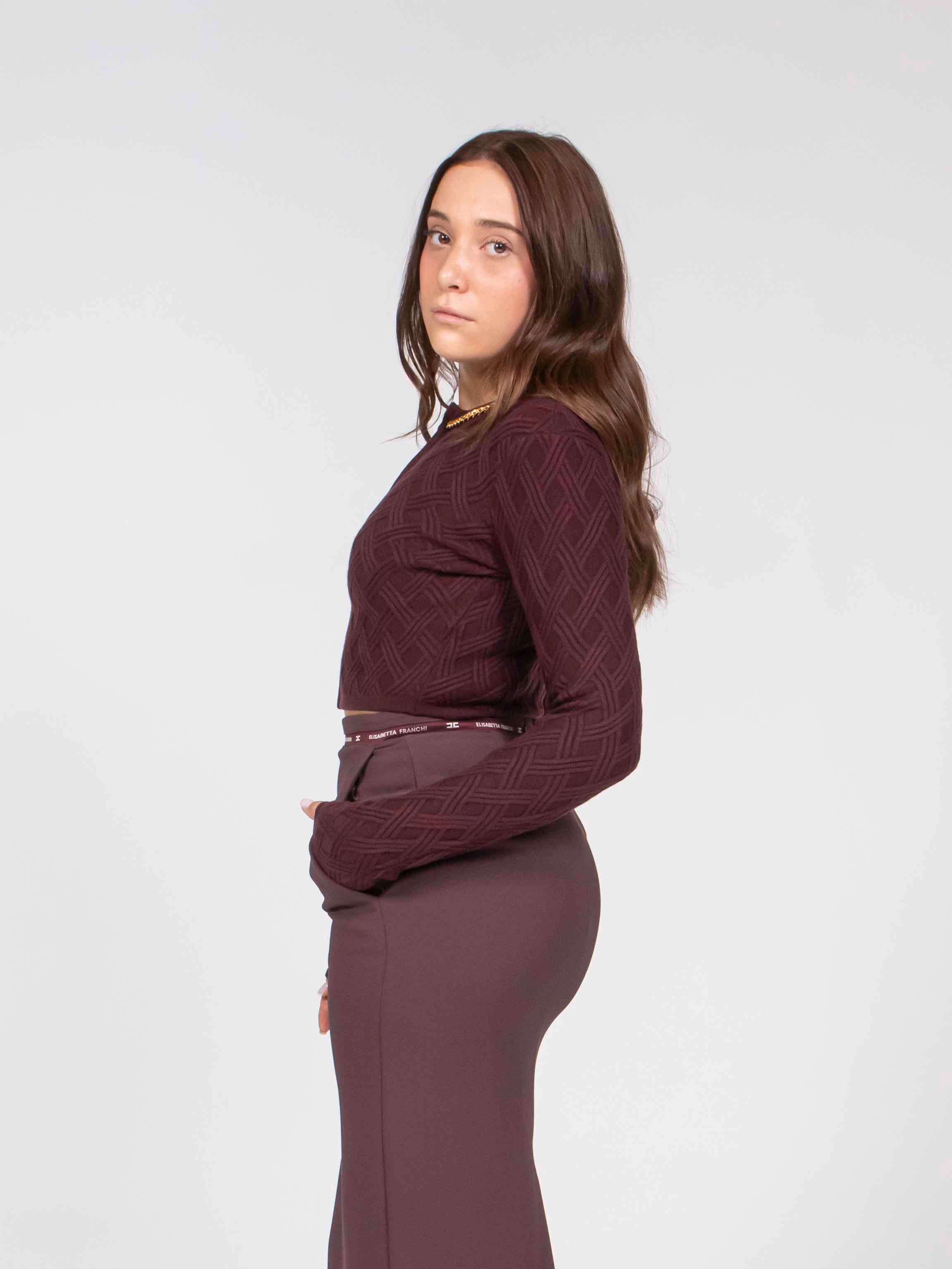 Elisabetta Franchi Maglia EA4 MERLOT