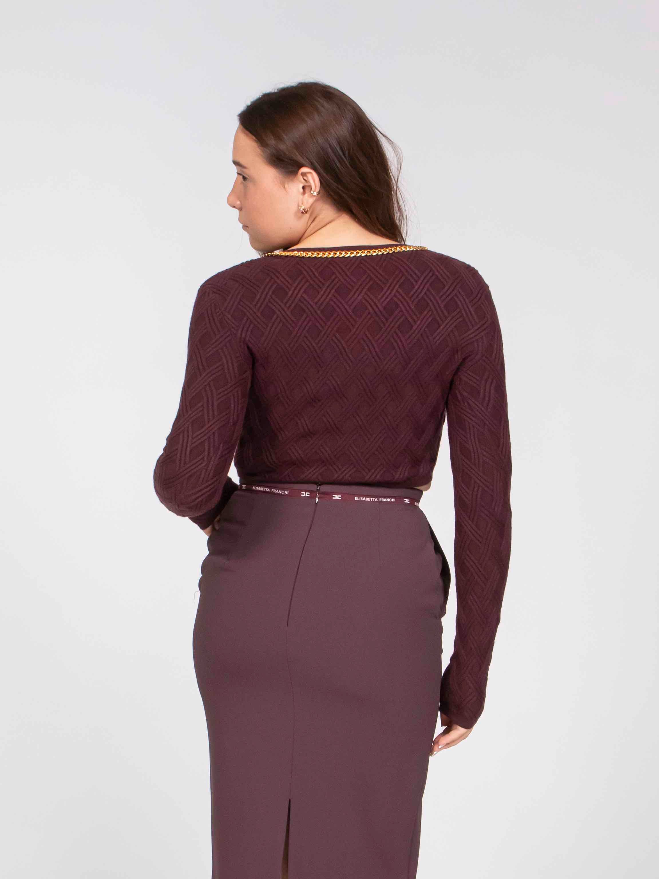 Elisabetta Franchi Maglia EA4 MERLOT