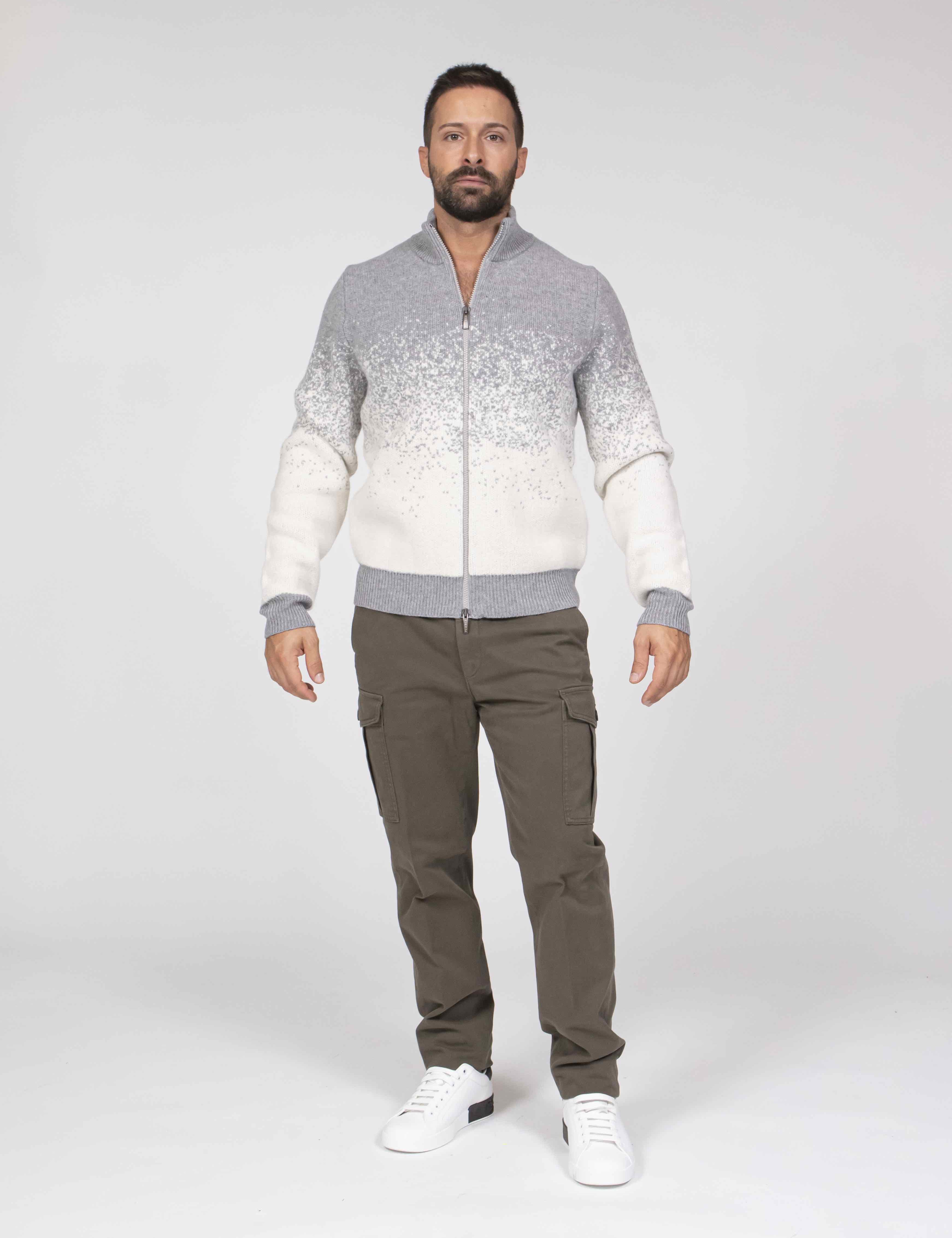 Peserico Maglia Full Zip 71N GRIGIO PIETRA