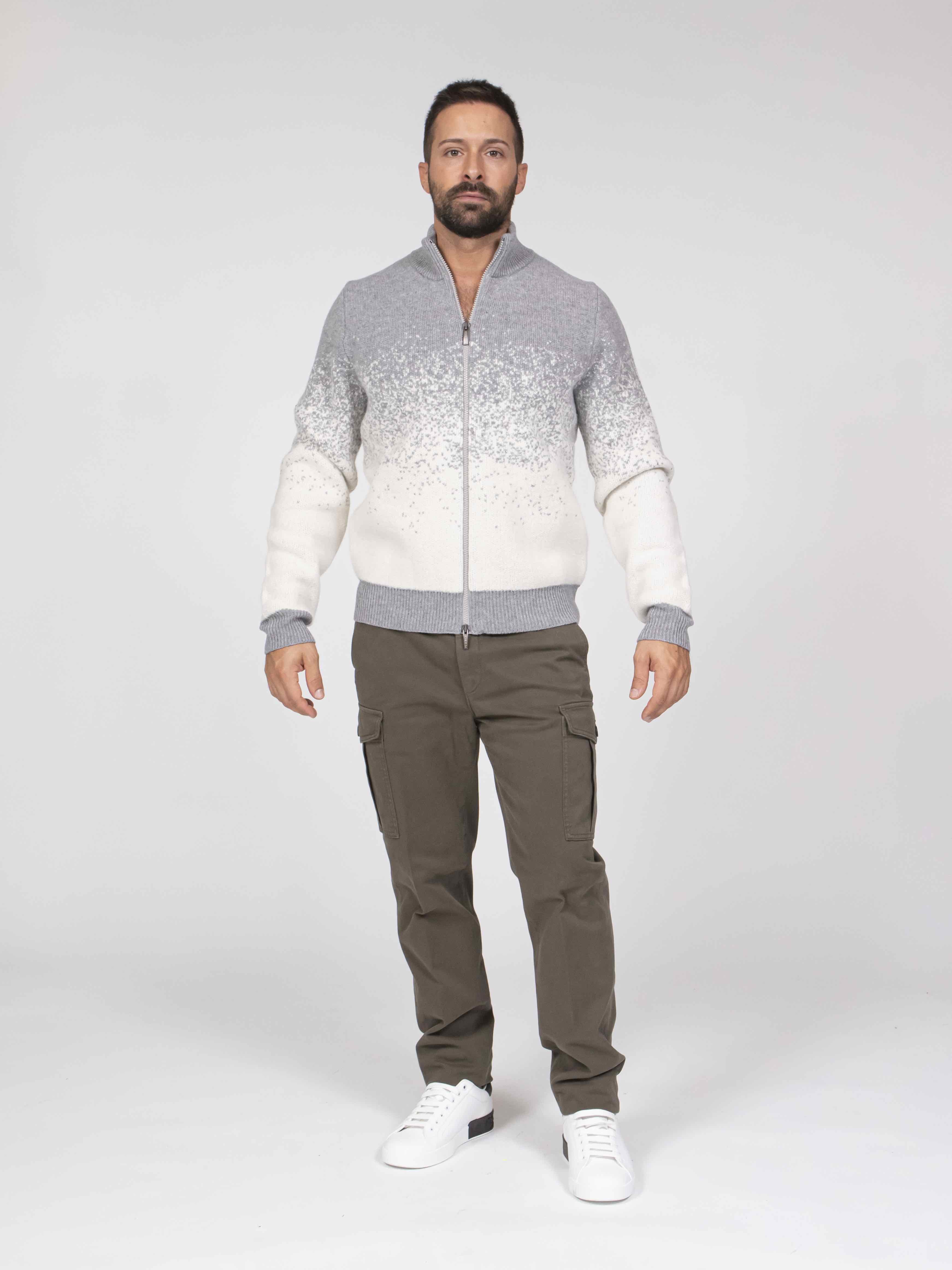 Peserico Maglia Full Zip 71N GRIGIO PIETRA