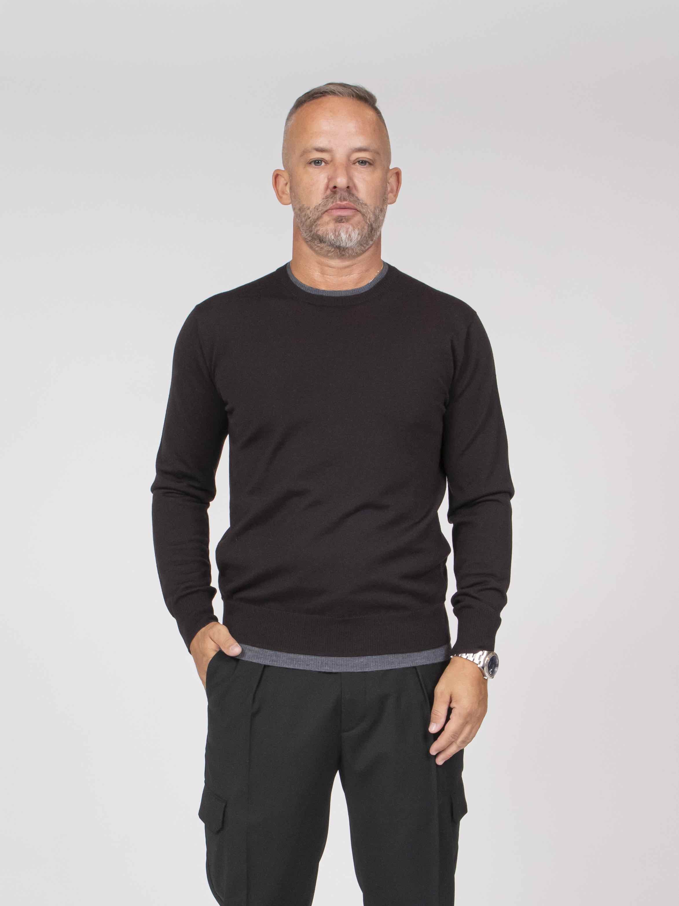 Paolo Pecora Maglia Girocollo 2358 MARRONE