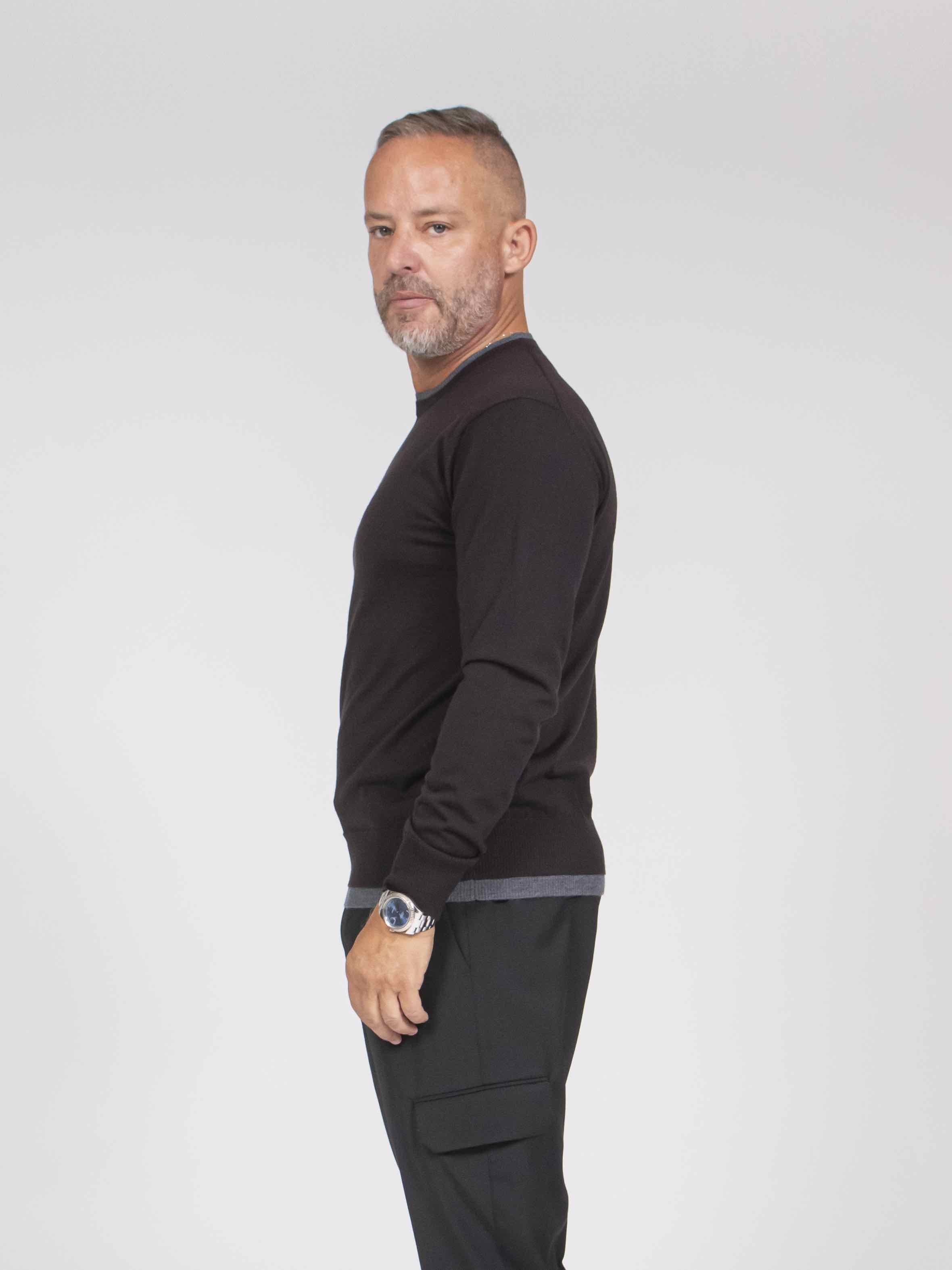 Paolo Pecora Maglia Girocollo 2358 MARRONE