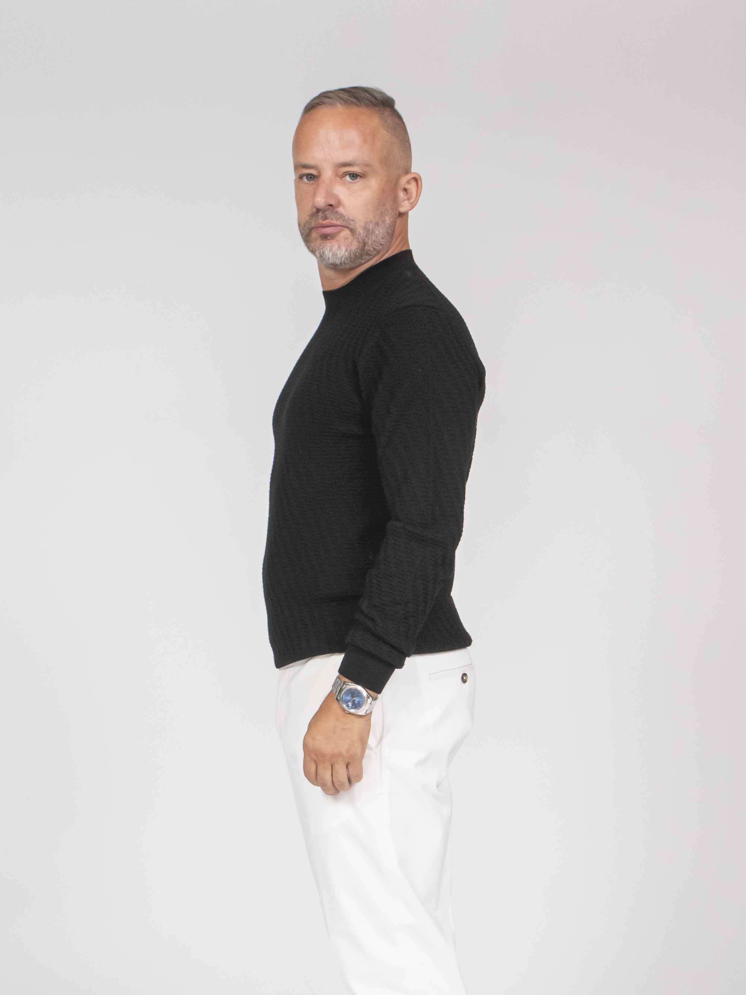 Paolo Pecora Maglia Girocollo 9000 NERO