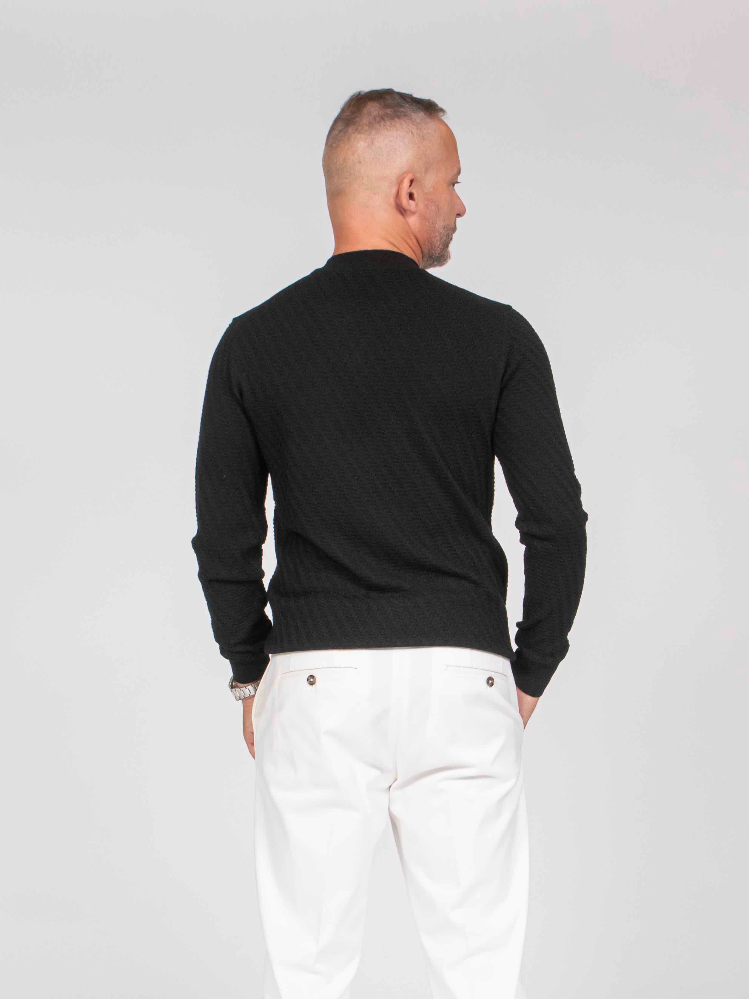 Paolo Pecora Maglia Girocollo 9000 NERO