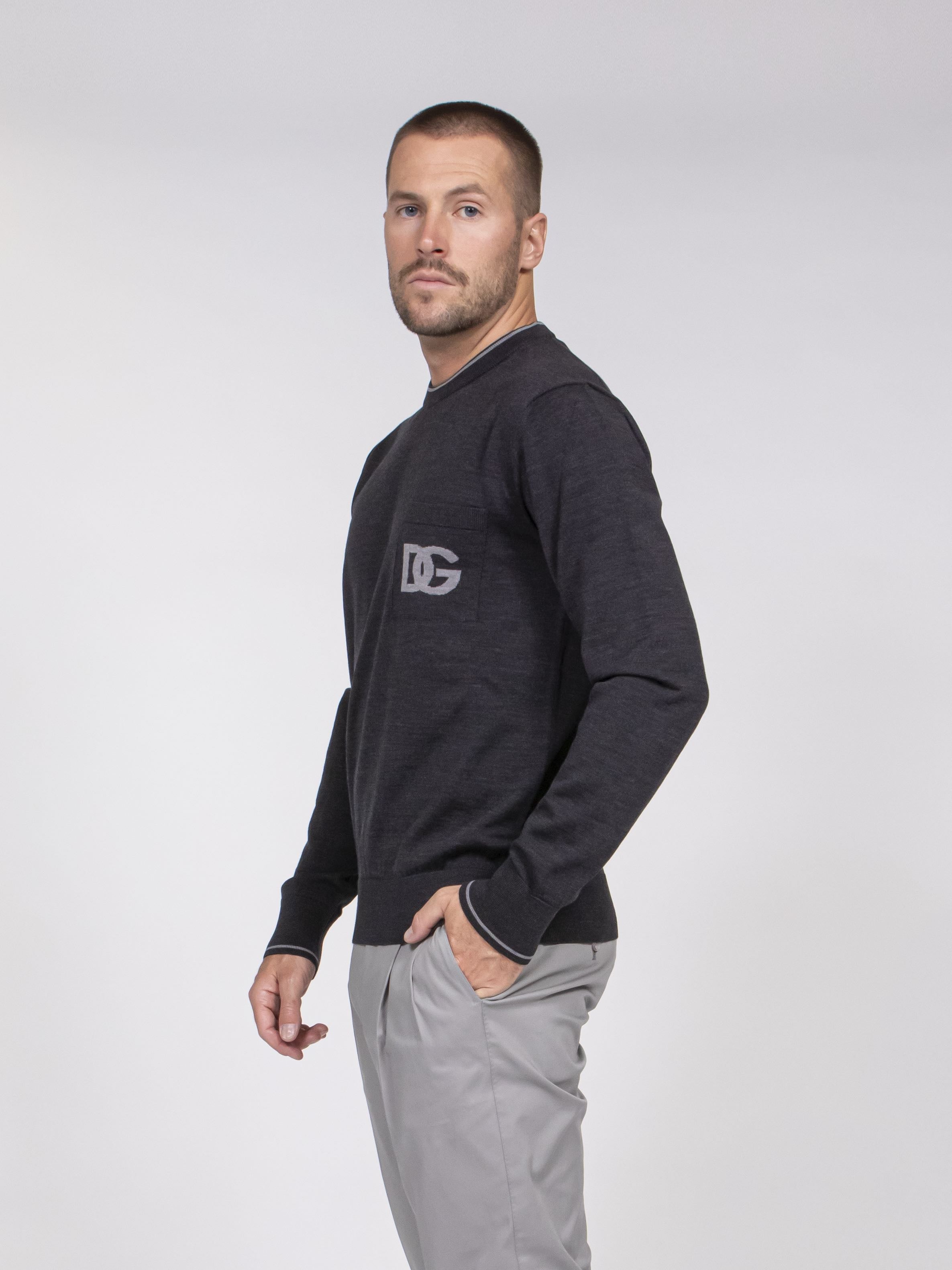 Dolce & Gabbana Maglia Girocollo N2111 GRIGIO SCURO