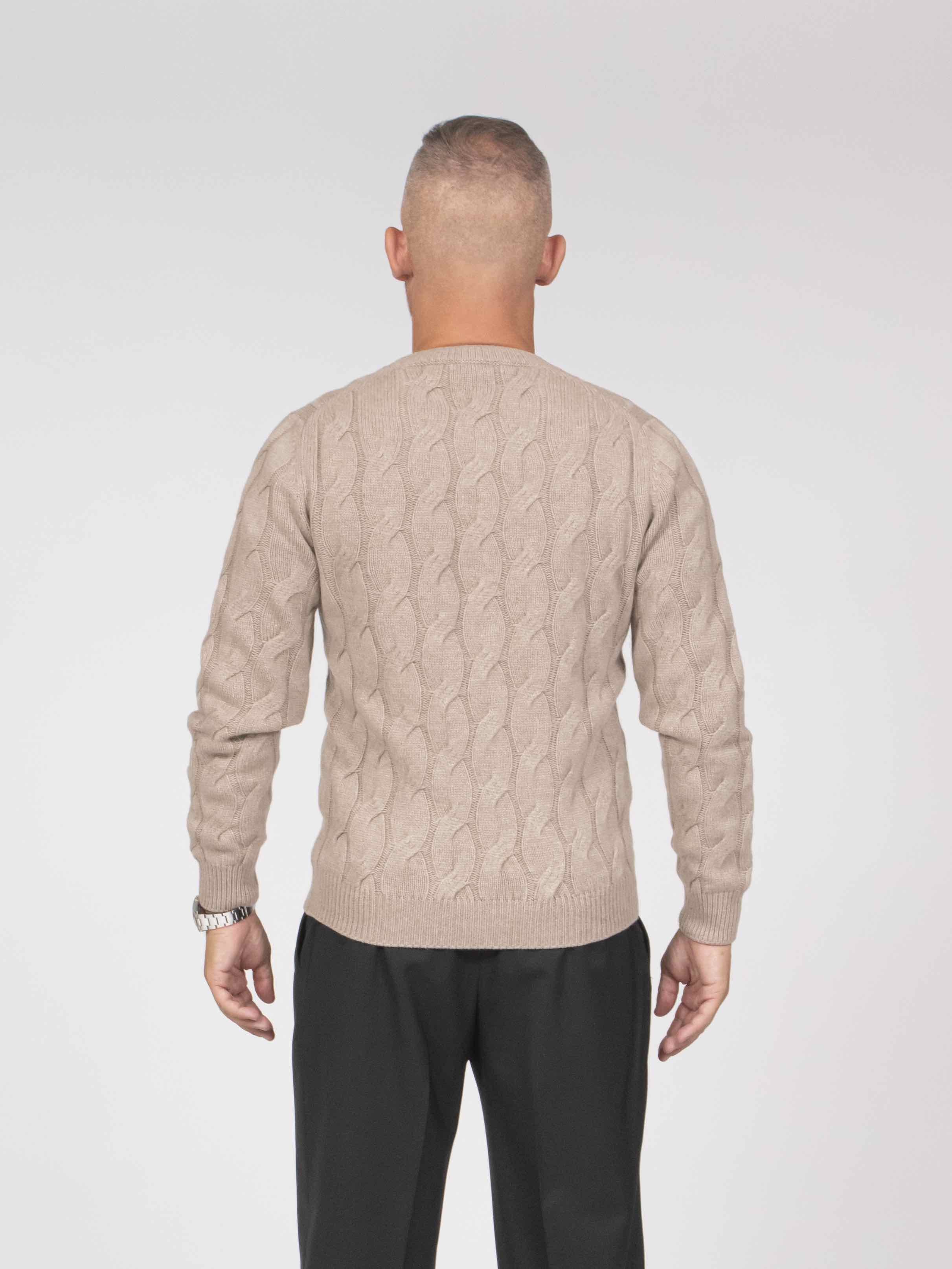 Mauro Ottaviani Maglia Girocollo Treccia 200008 BEIGE