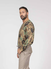 Etro Maglia Girocollo X0820 STAMPA F.DO BEIGE