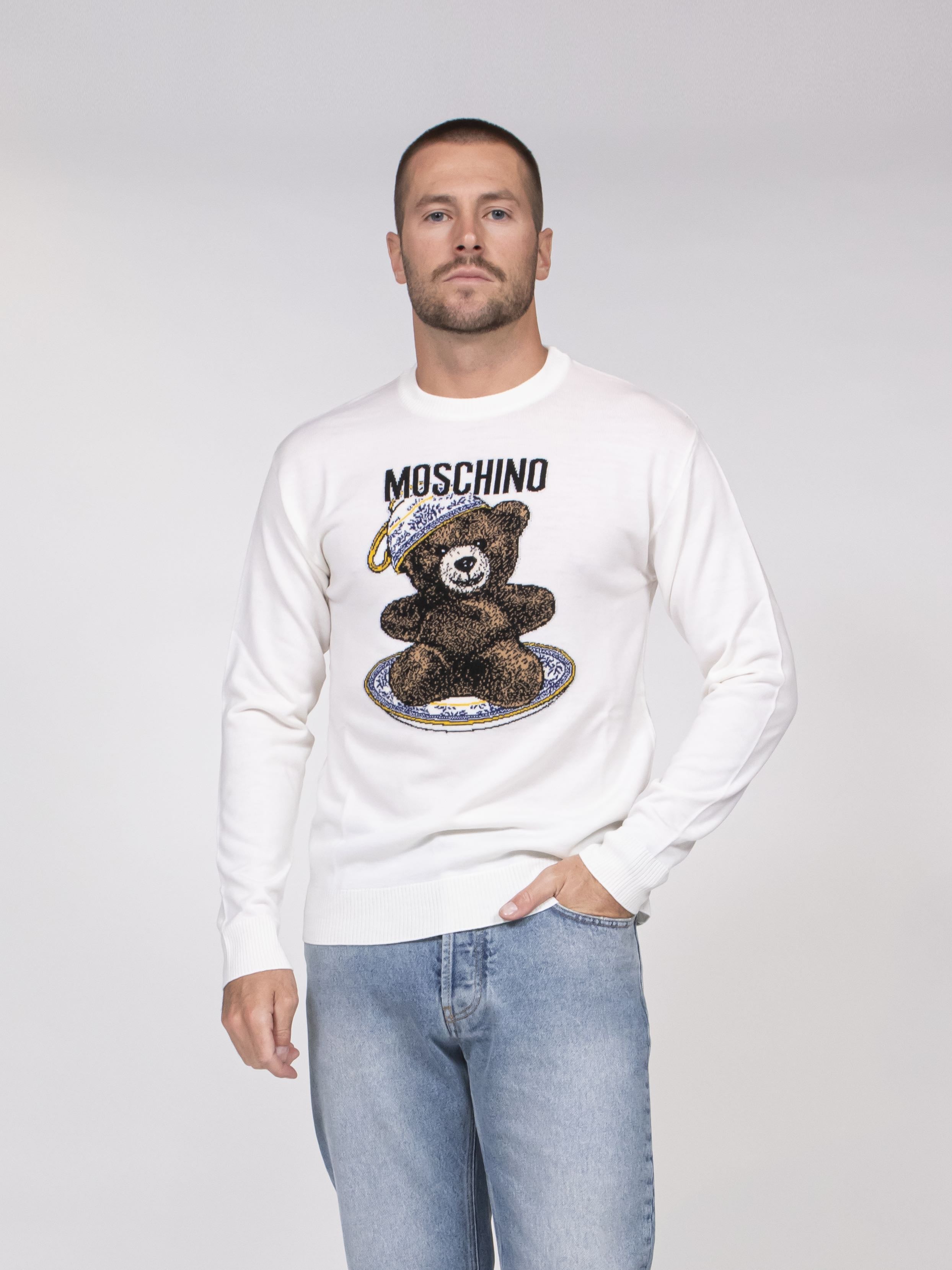 Moschino Maglia Lana Merino 2555 FANTASIA NERO