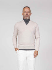 Paolo Pecora Maglia Lupetto 1342 BIANCO PANNA
