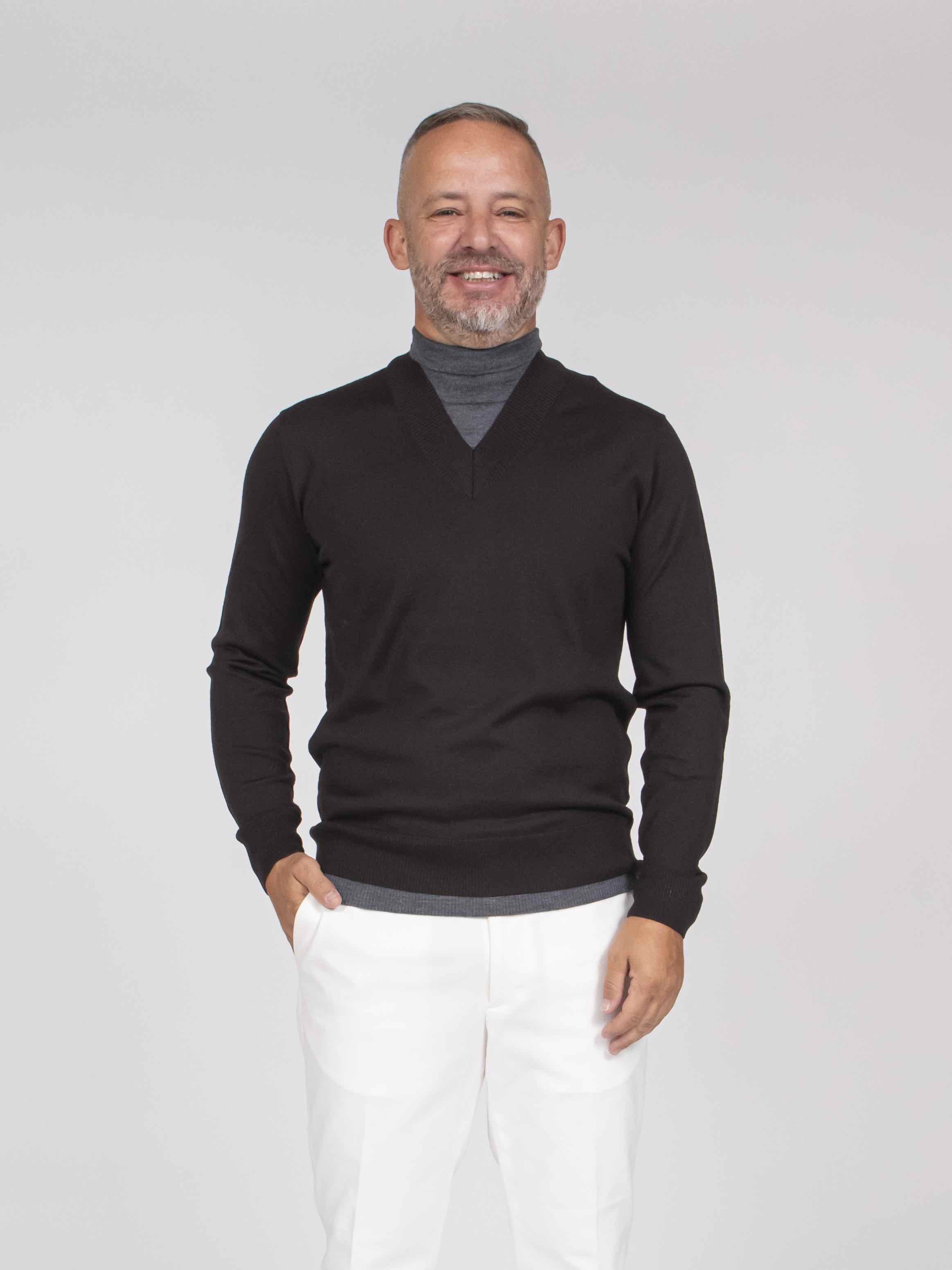 Paolo Pecora Maglia Lupetto 2358 MARRONE