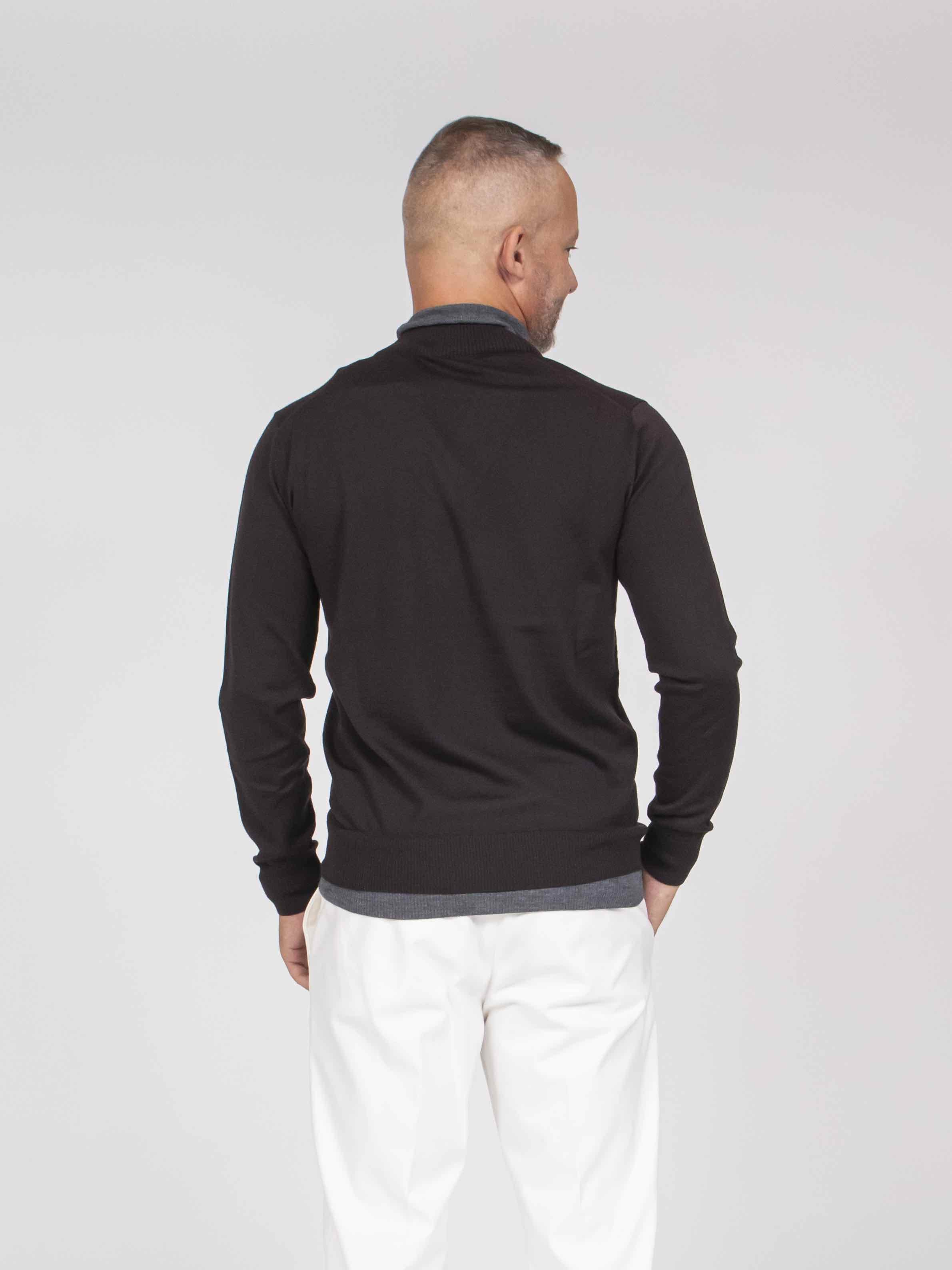 Paolo Pecora Maglia Lupetto 2358 MARRONE