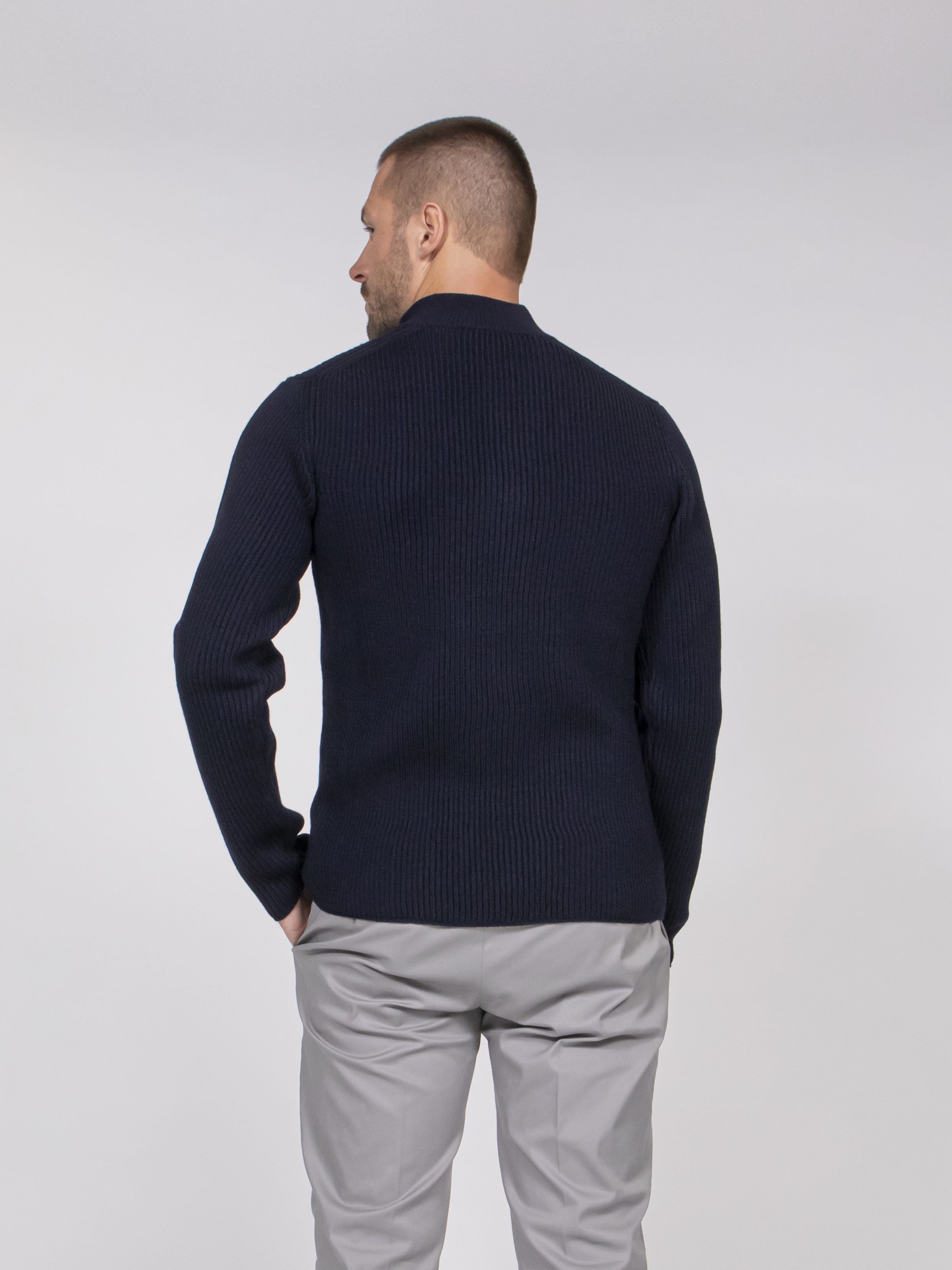 Dolce & Gabbana Maglia Lupetto con Zip B6712 BLU
