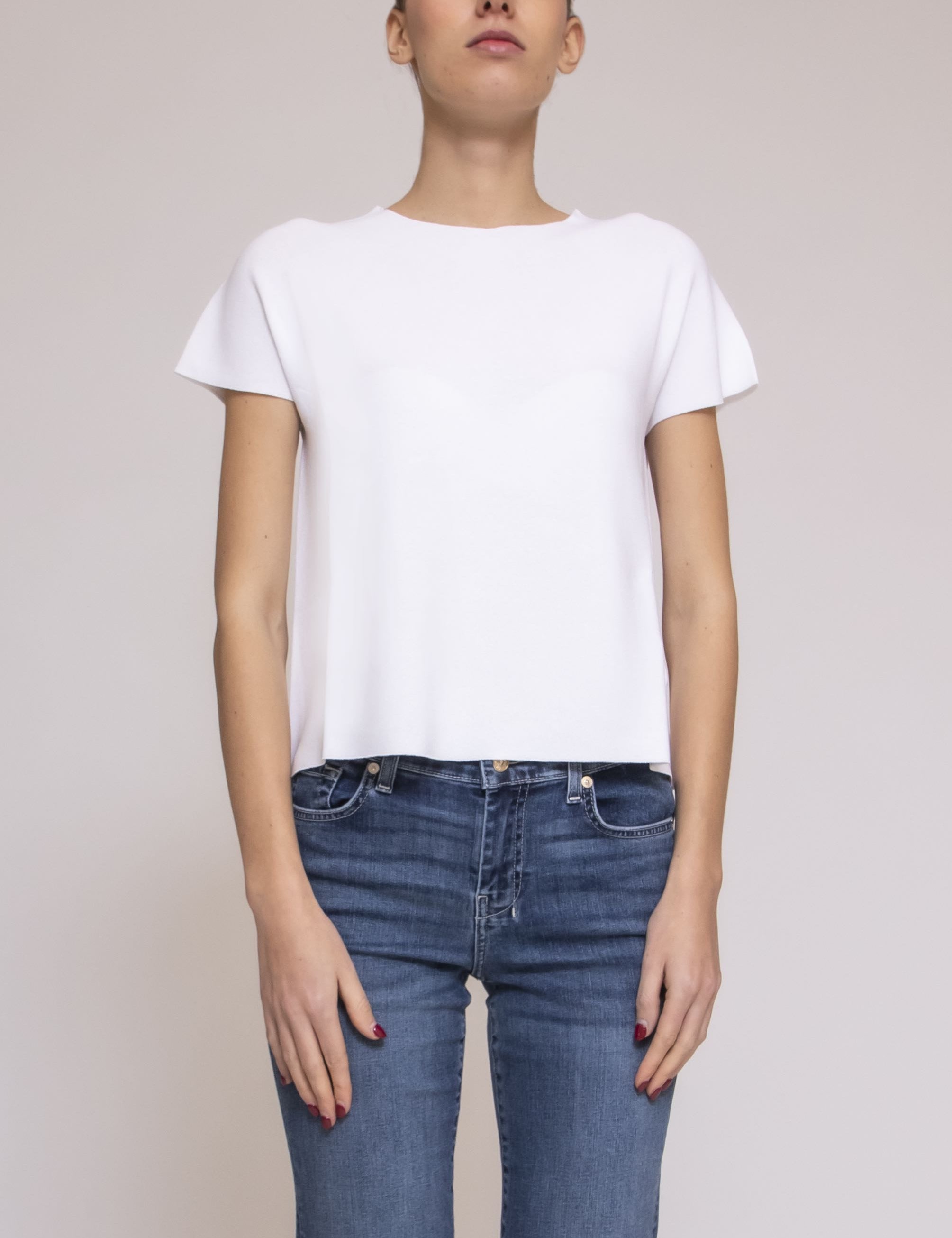 Liviana Conti Maglia Man.corte A01-0 BIANCO