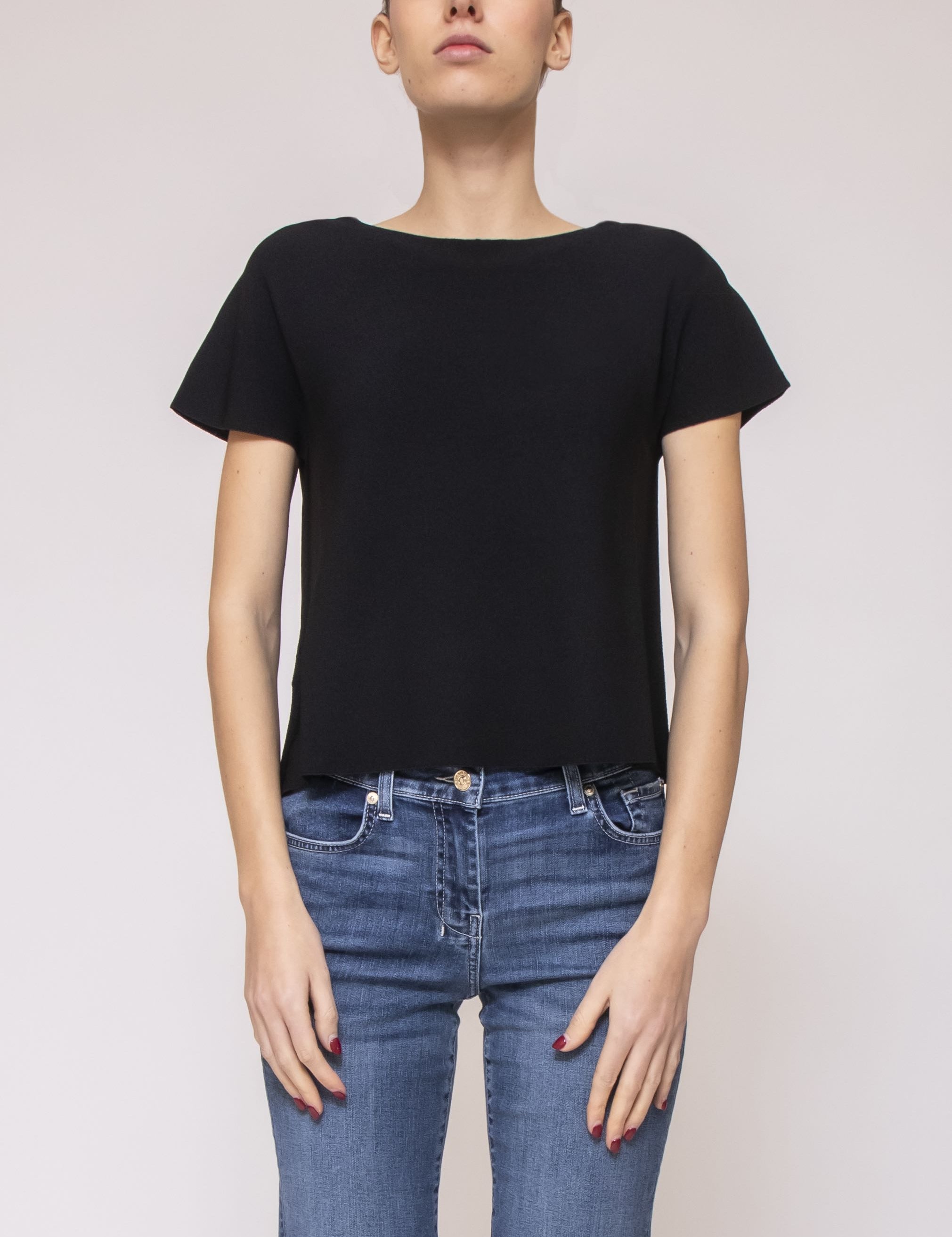 Liviana Conti Maglia Man.corte Y69-0 NERO