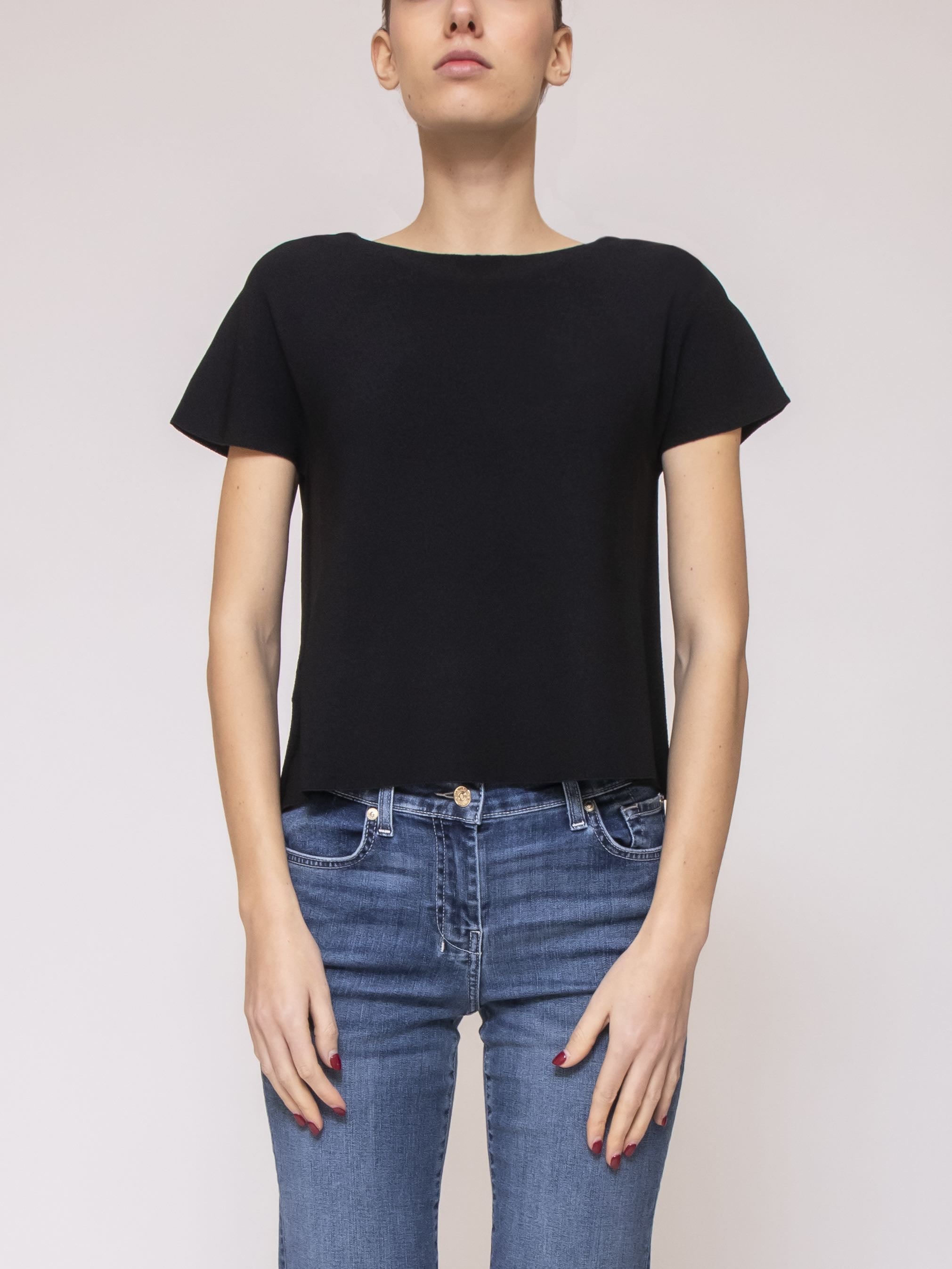 Liviana Conti Maglia Man.corte Y69-0 NERO