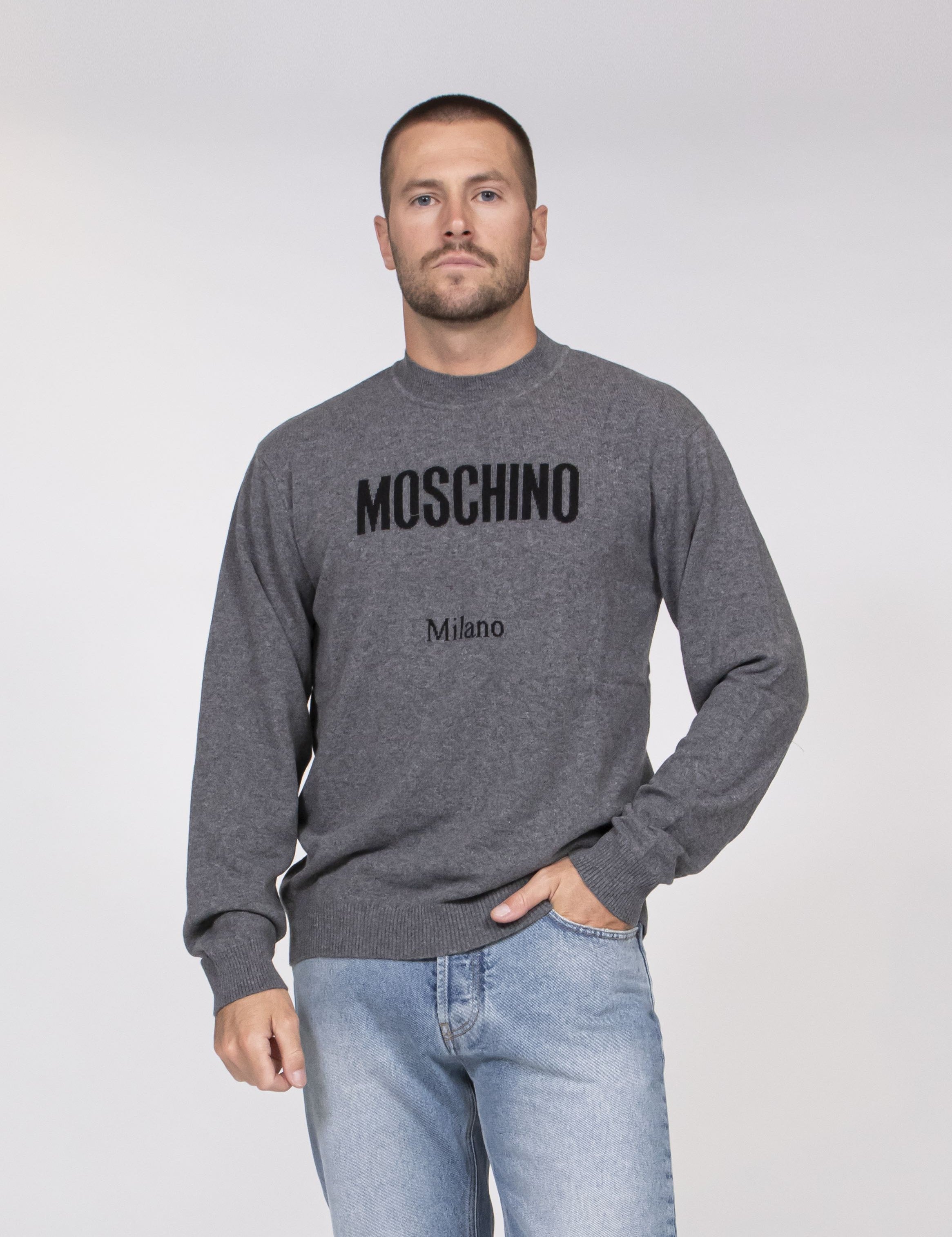 Moschino Maglia Misto Lana Cashmere 0506 GRIGIO