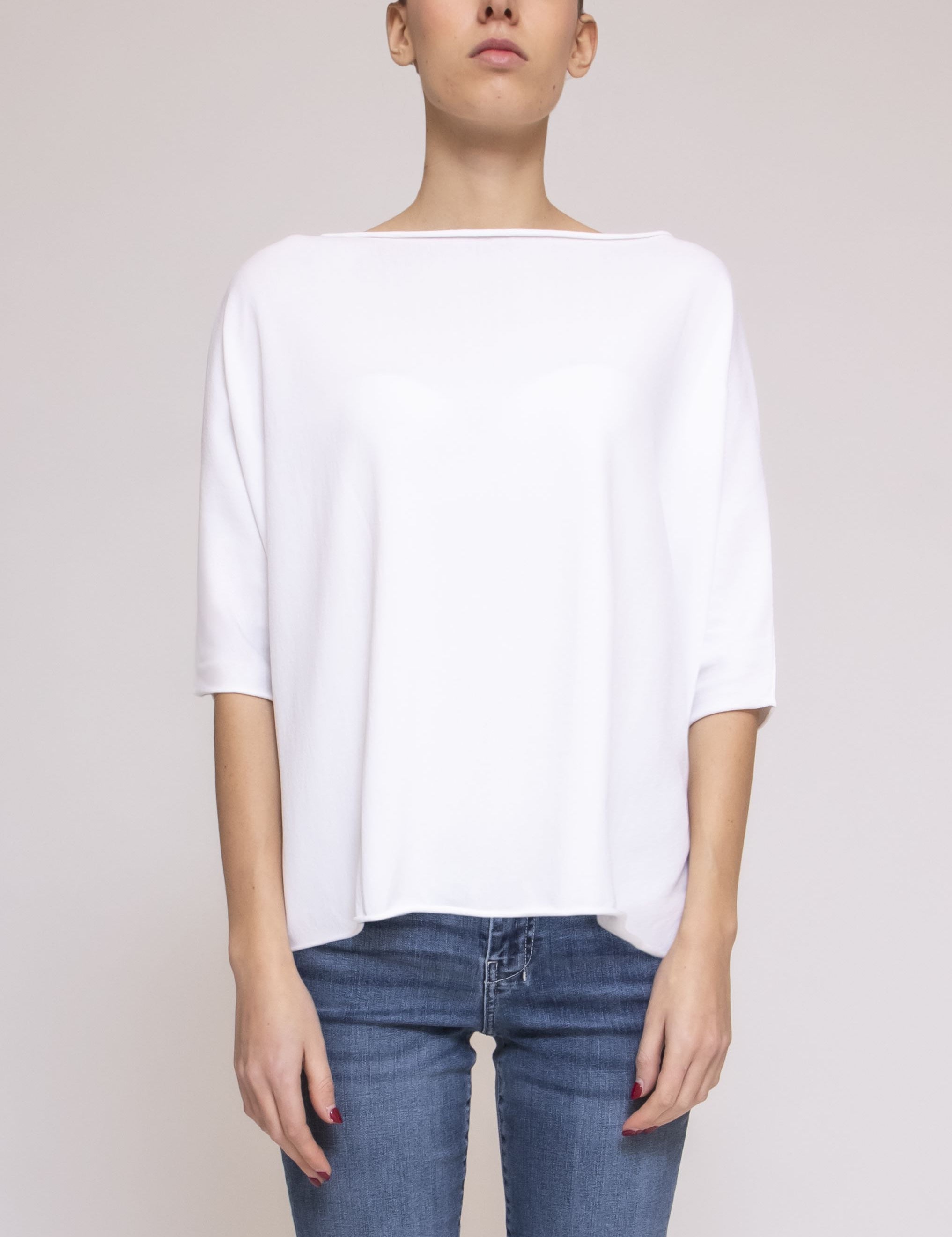 Liviana Conti Maglia Over a Kimono A01-0 BIANCO