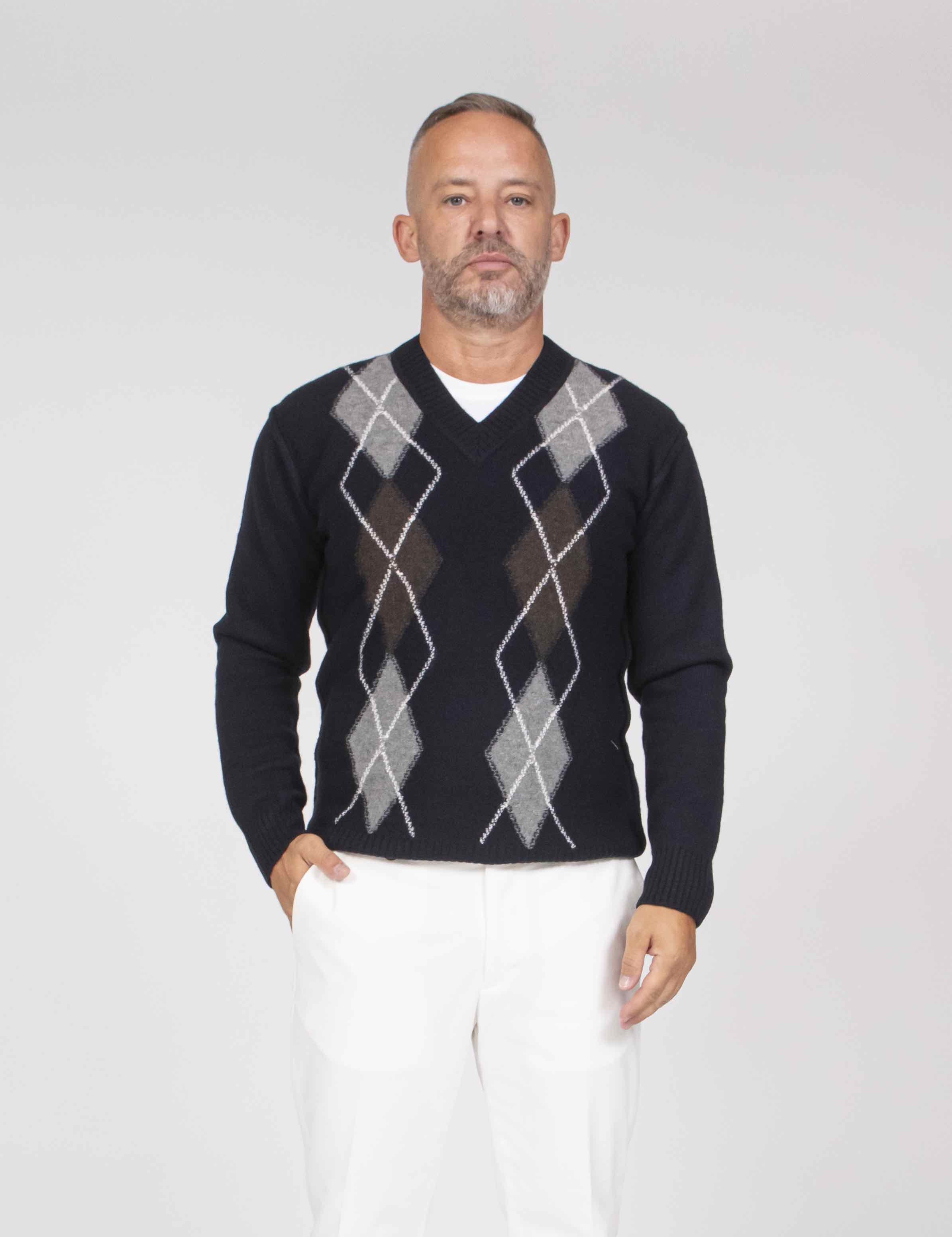 Paolo Pecora Maglia U681 BLU GRIGIO