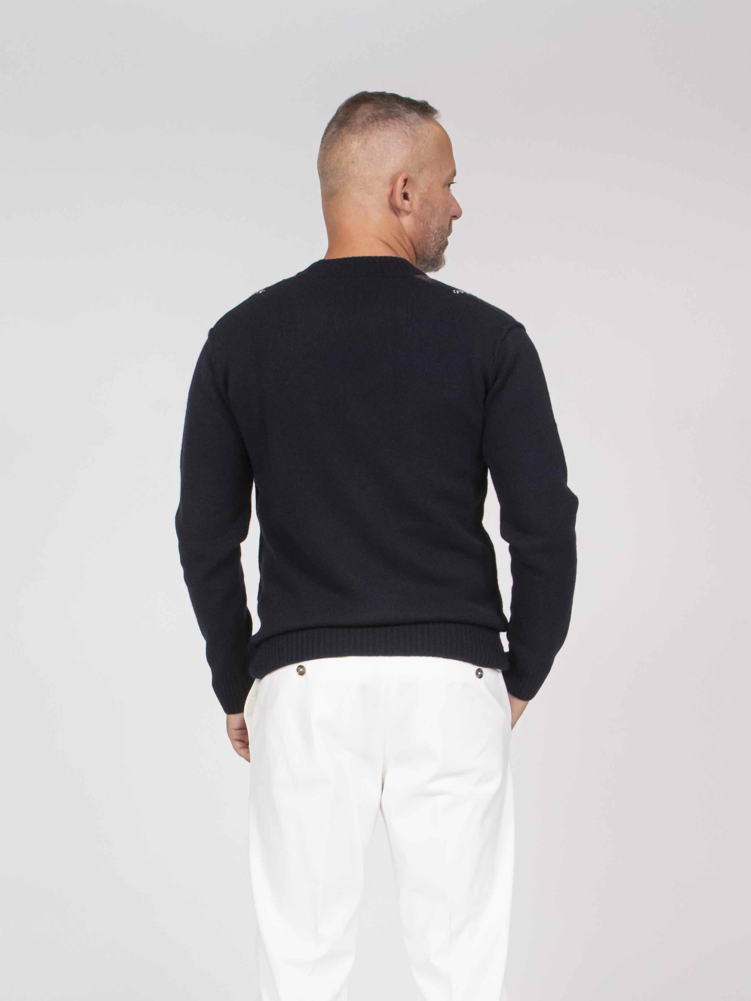 Paolo Pecora Maglia U681 BLU GRIGIO