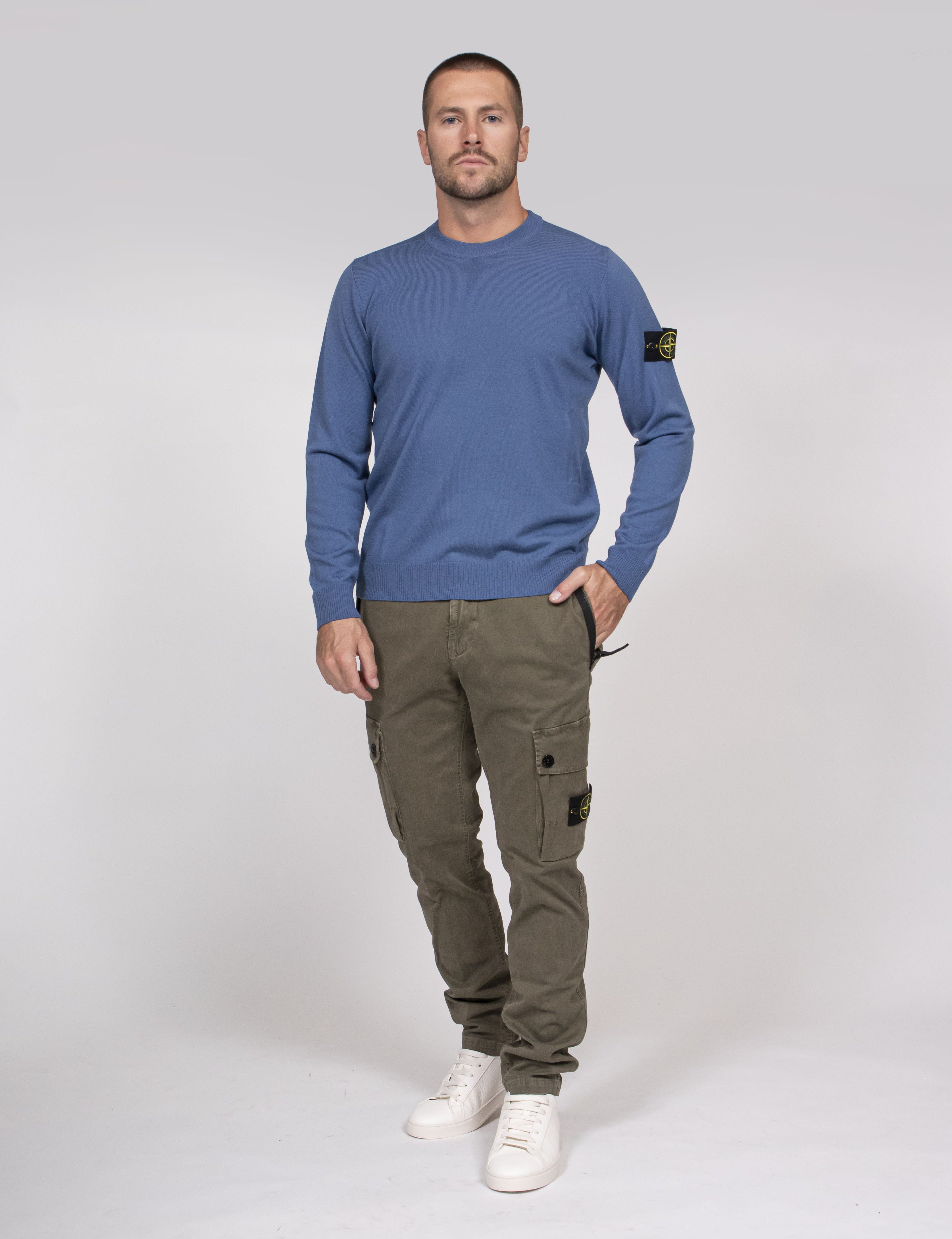 Stone Island Maglia V002B BLUE ACCIAIO