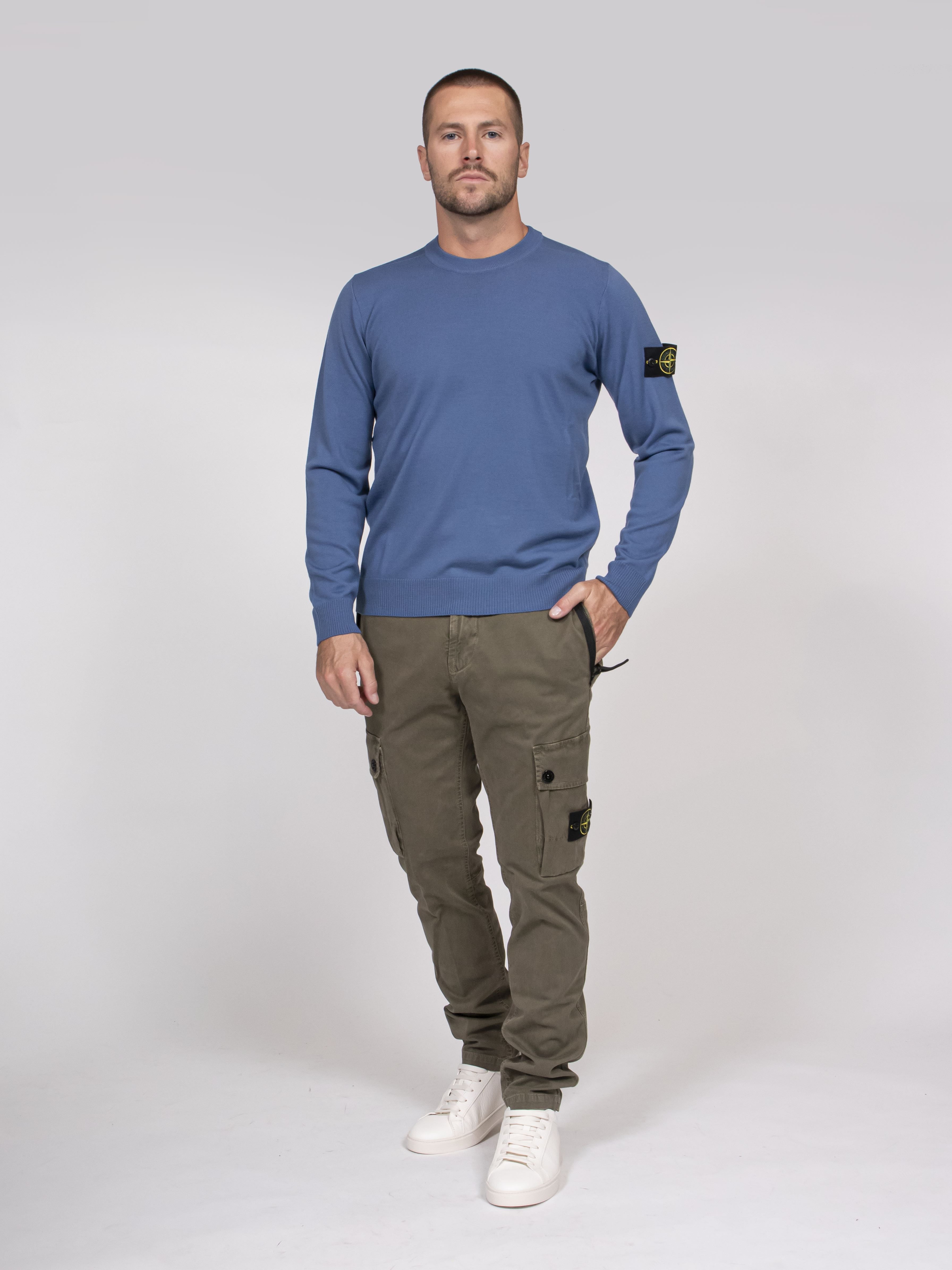 Stone Island Maglia V002B BLUE ACCIAIO