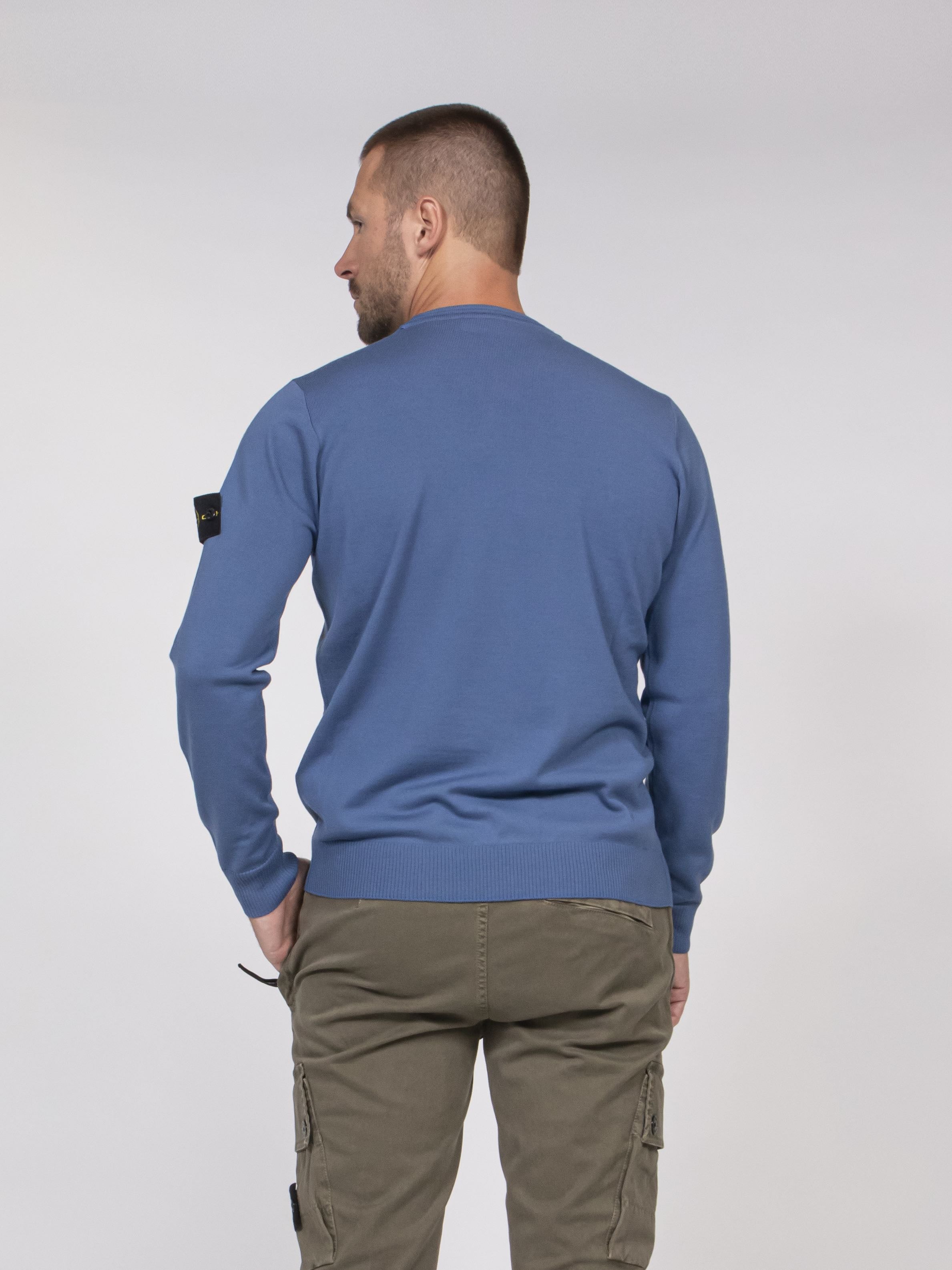 Stone Island Maglia V002B BLUE ACCIAIO