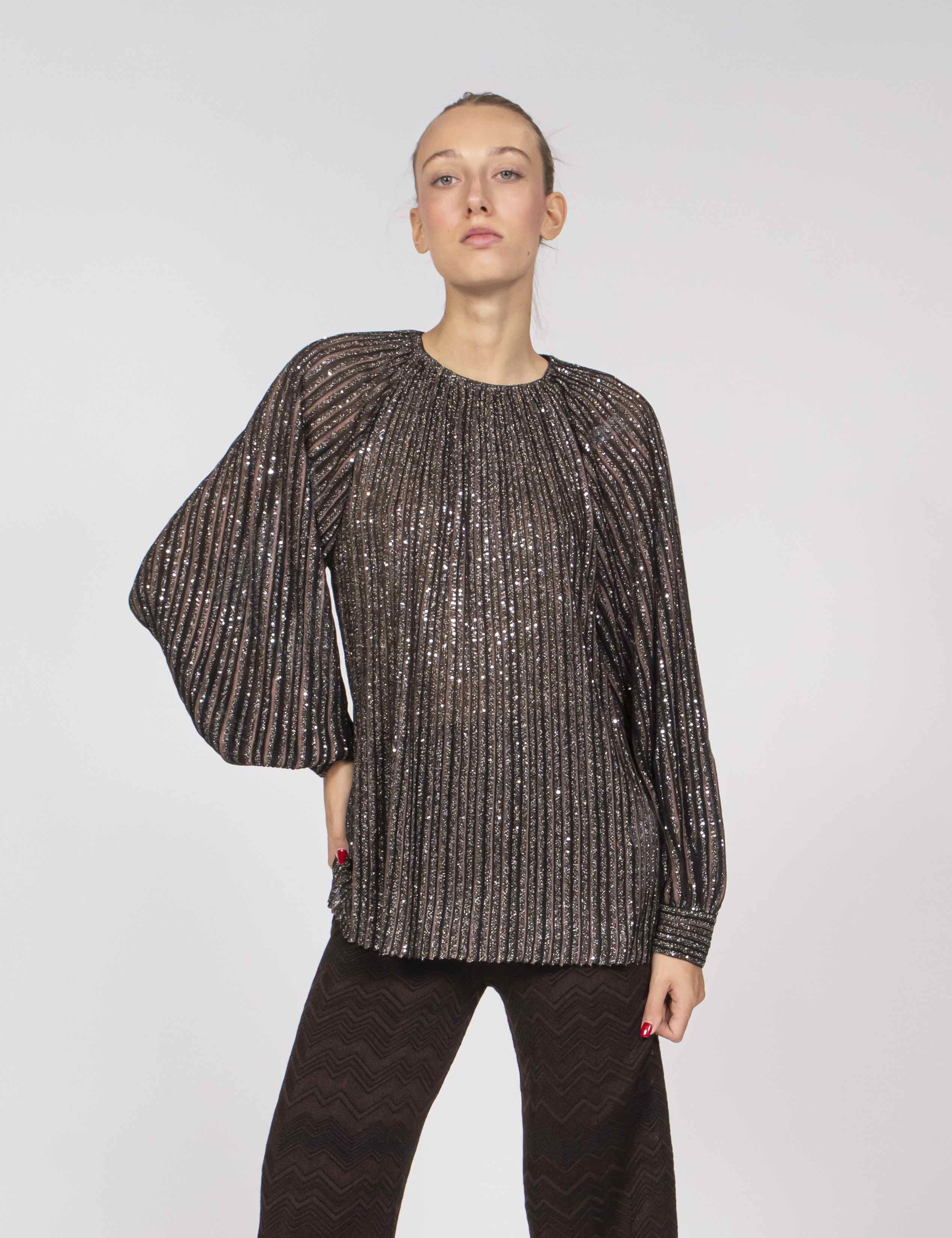 Missoni Maglione Crewneck S80E3  BROWN BLACK