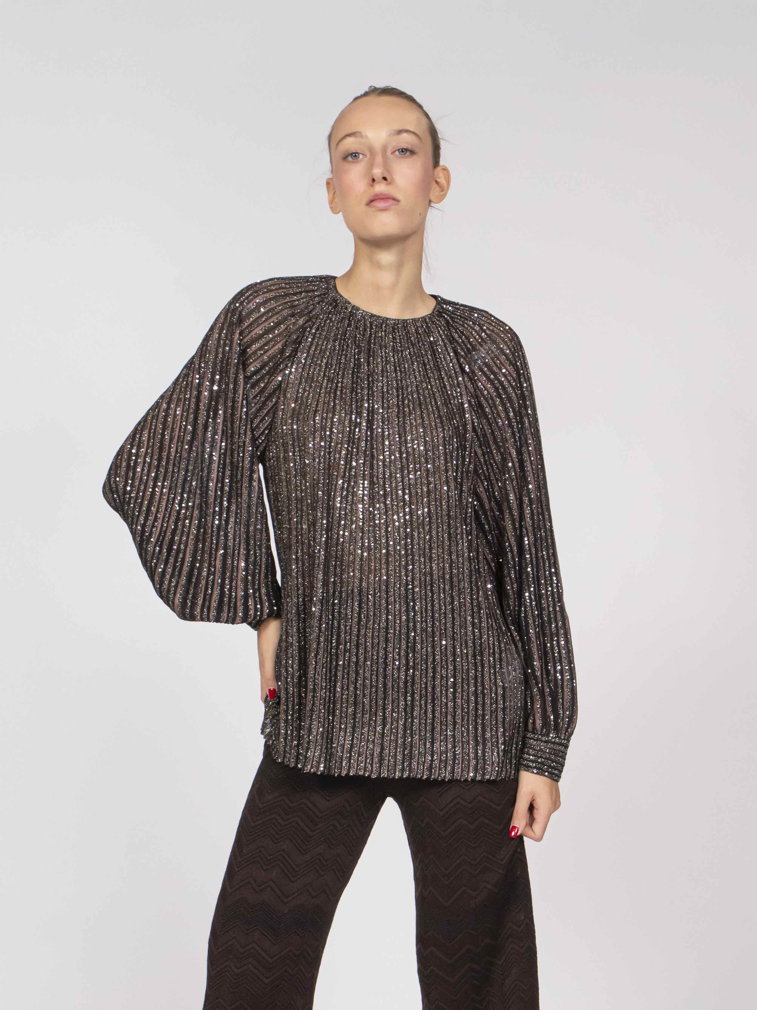 Missoni Maglione Crewneck S80E3  BROWN BLACK