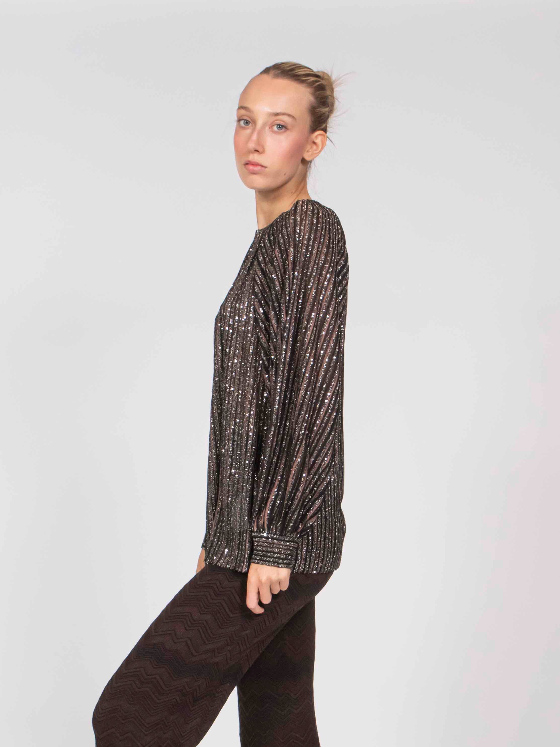 Missoni Maglione Crewneck S80E3  BROWN BLACK