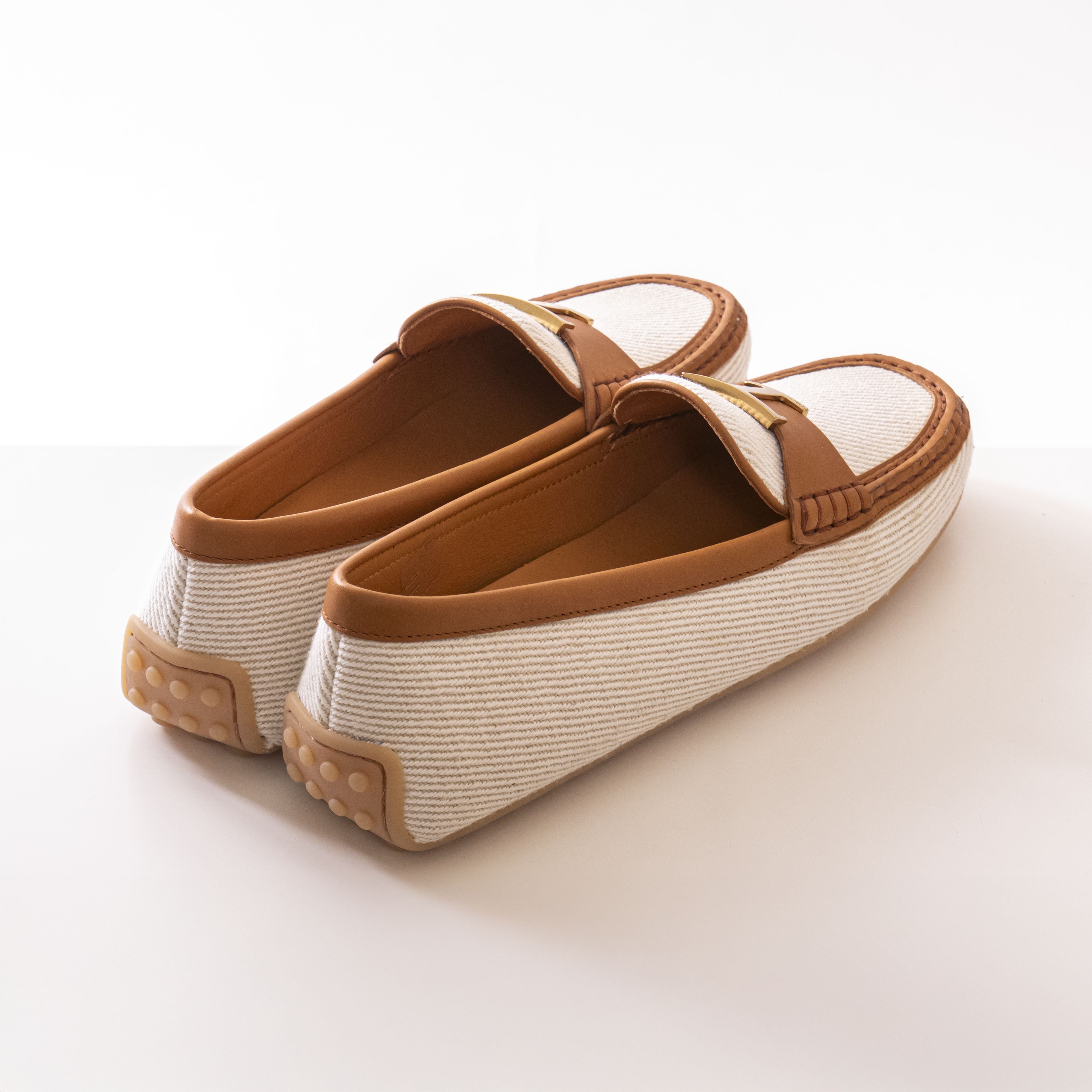 Tods Mocassino Gomma T Tess. 5P70 BIANCO MARRONE
