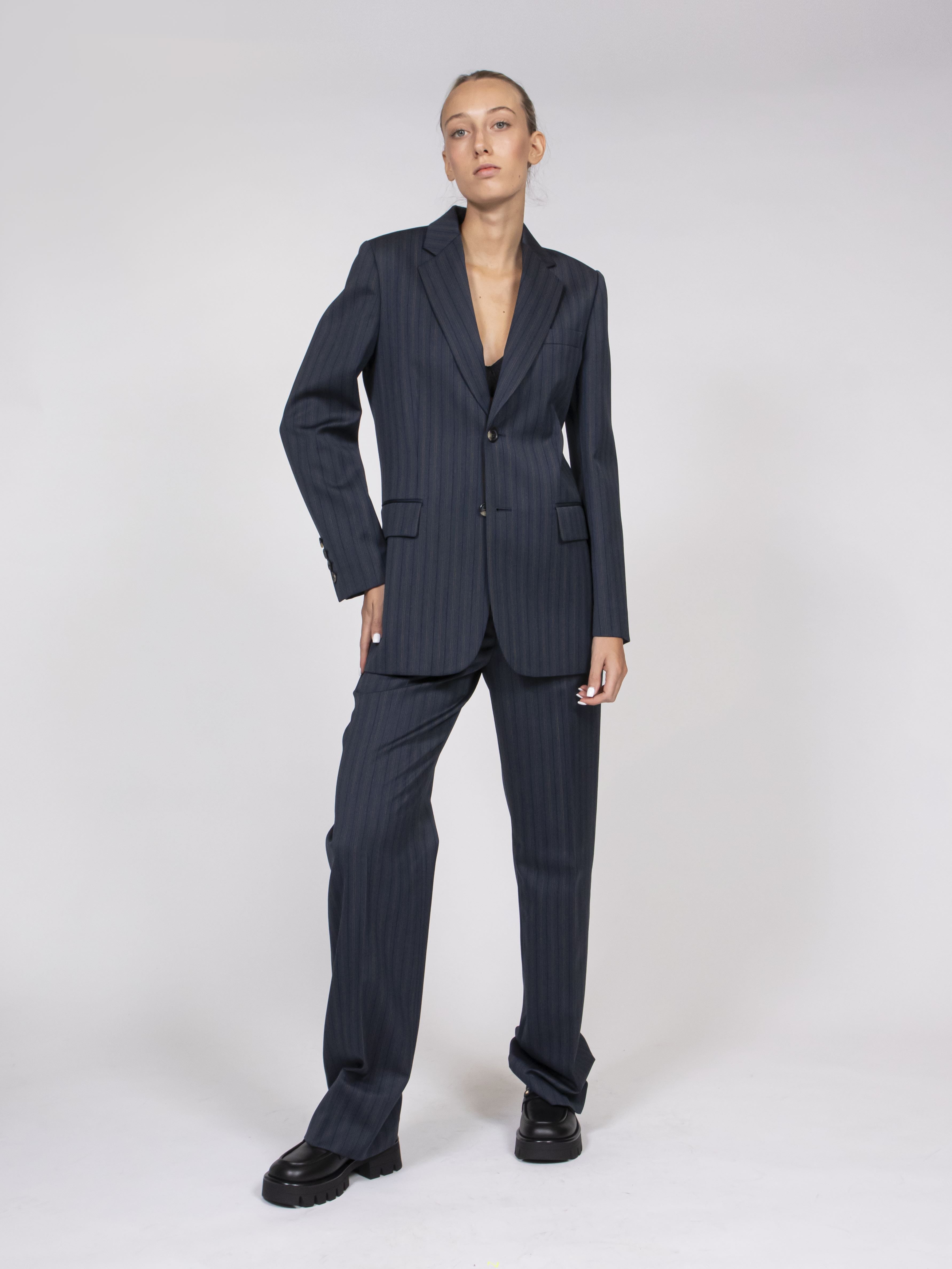 Moschino Pantalone 1290 RIGATO BLU