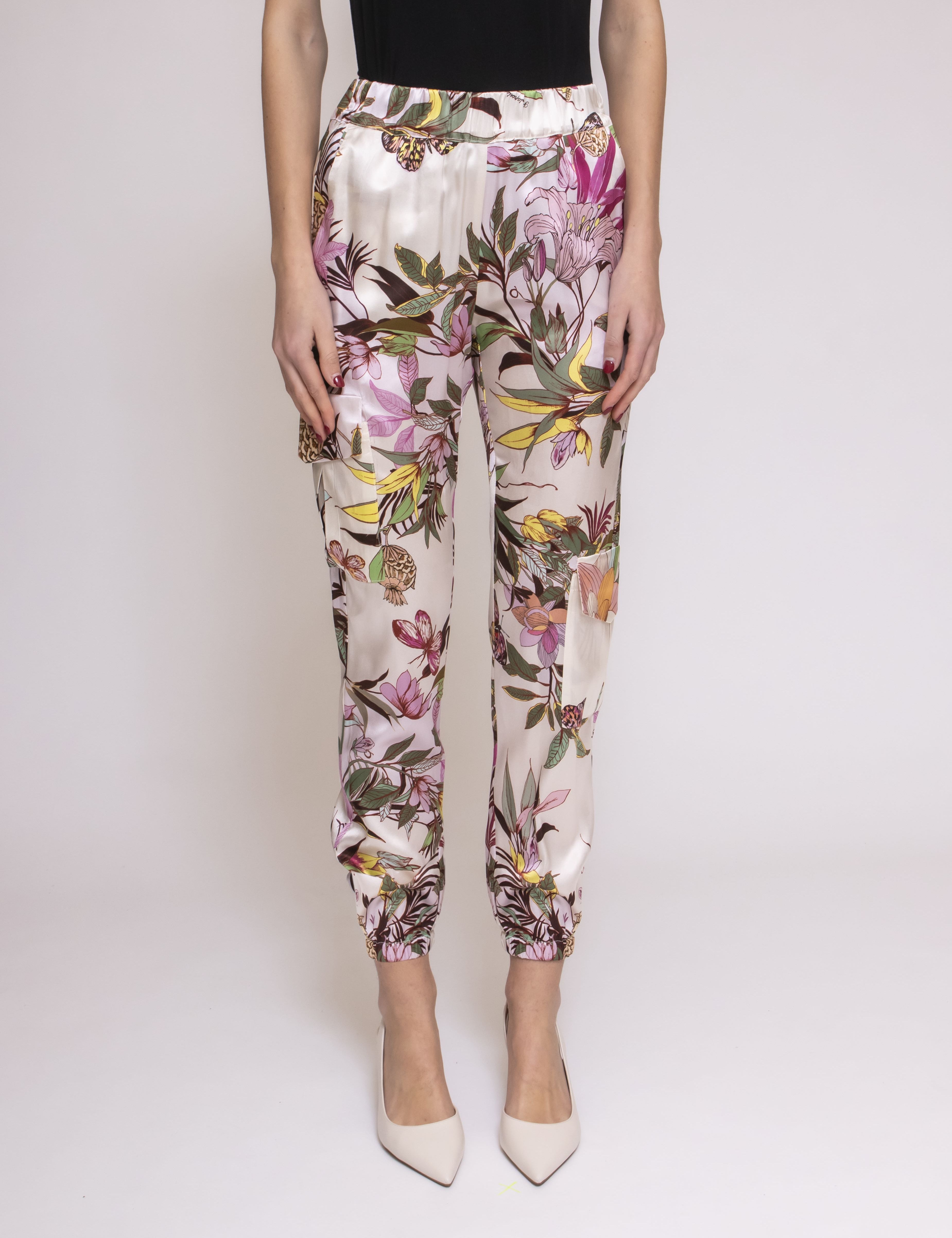 Shirtaporter Pantalone 1.MEXICAN GARDEN BIANCO