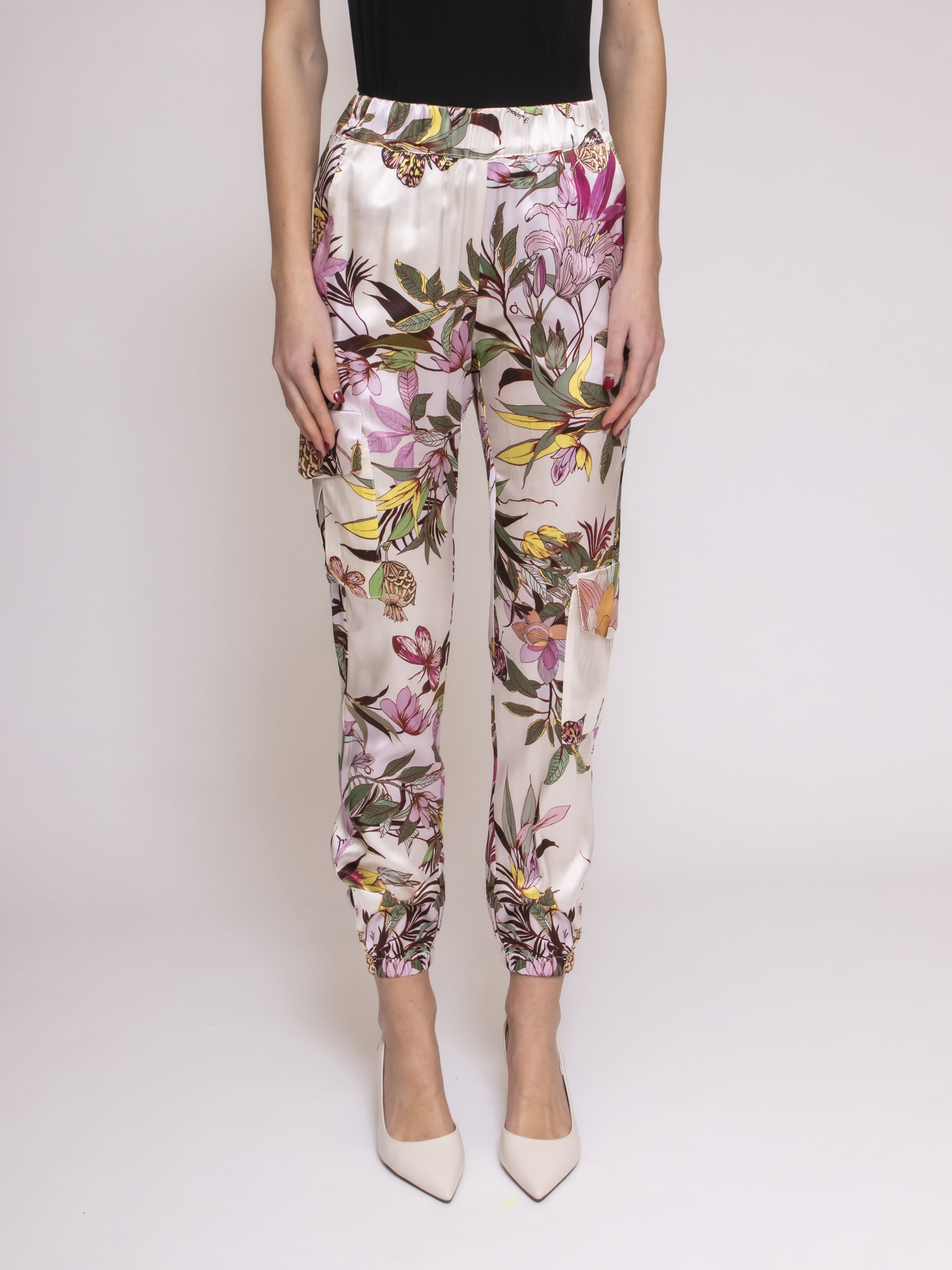 Shirtaporter Pantalone 1.MEXICAN GARDEN BIANCO