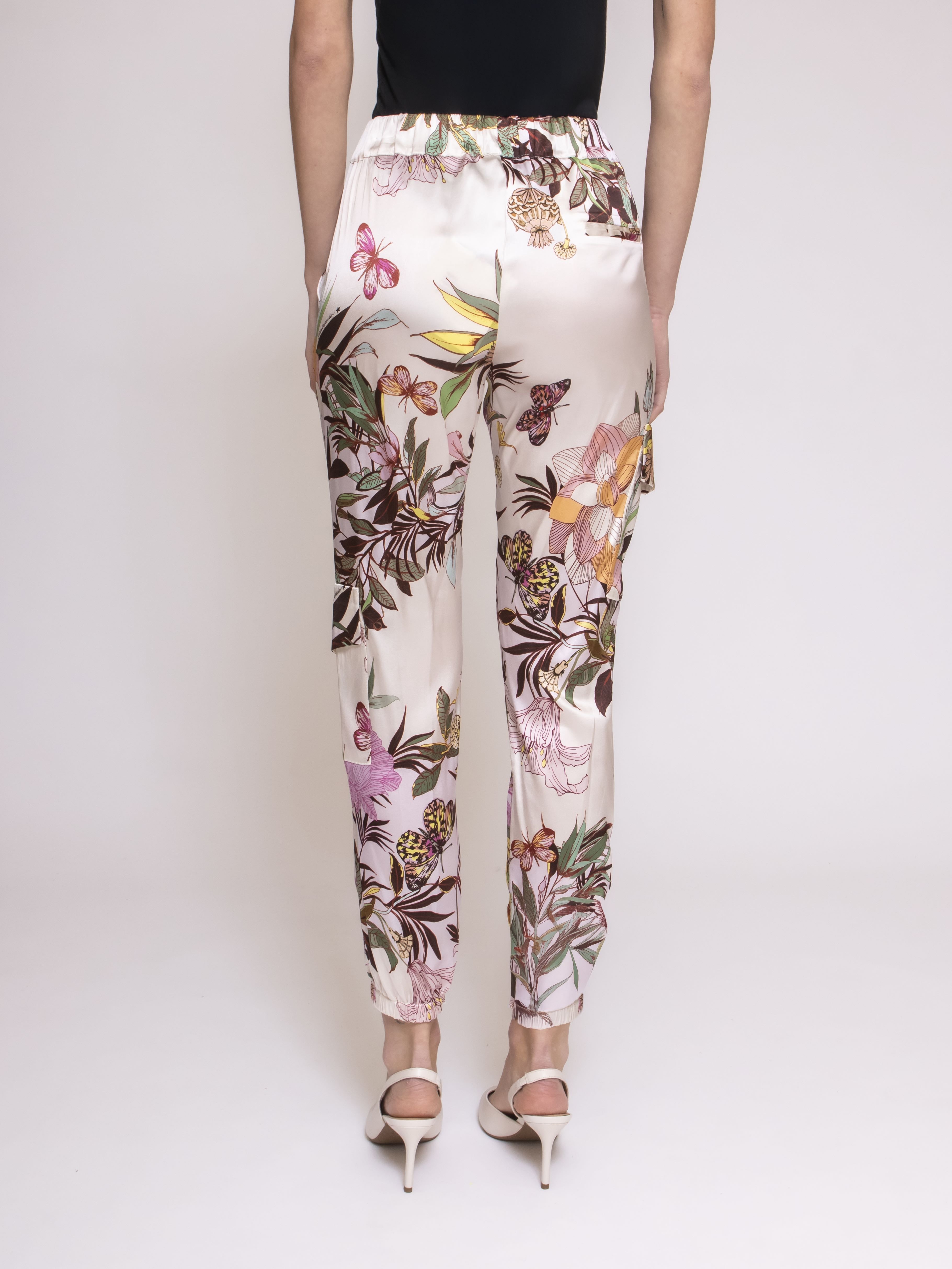 Shirtaporter Pantalone 1.MEXICAN GARDEN BIANCO