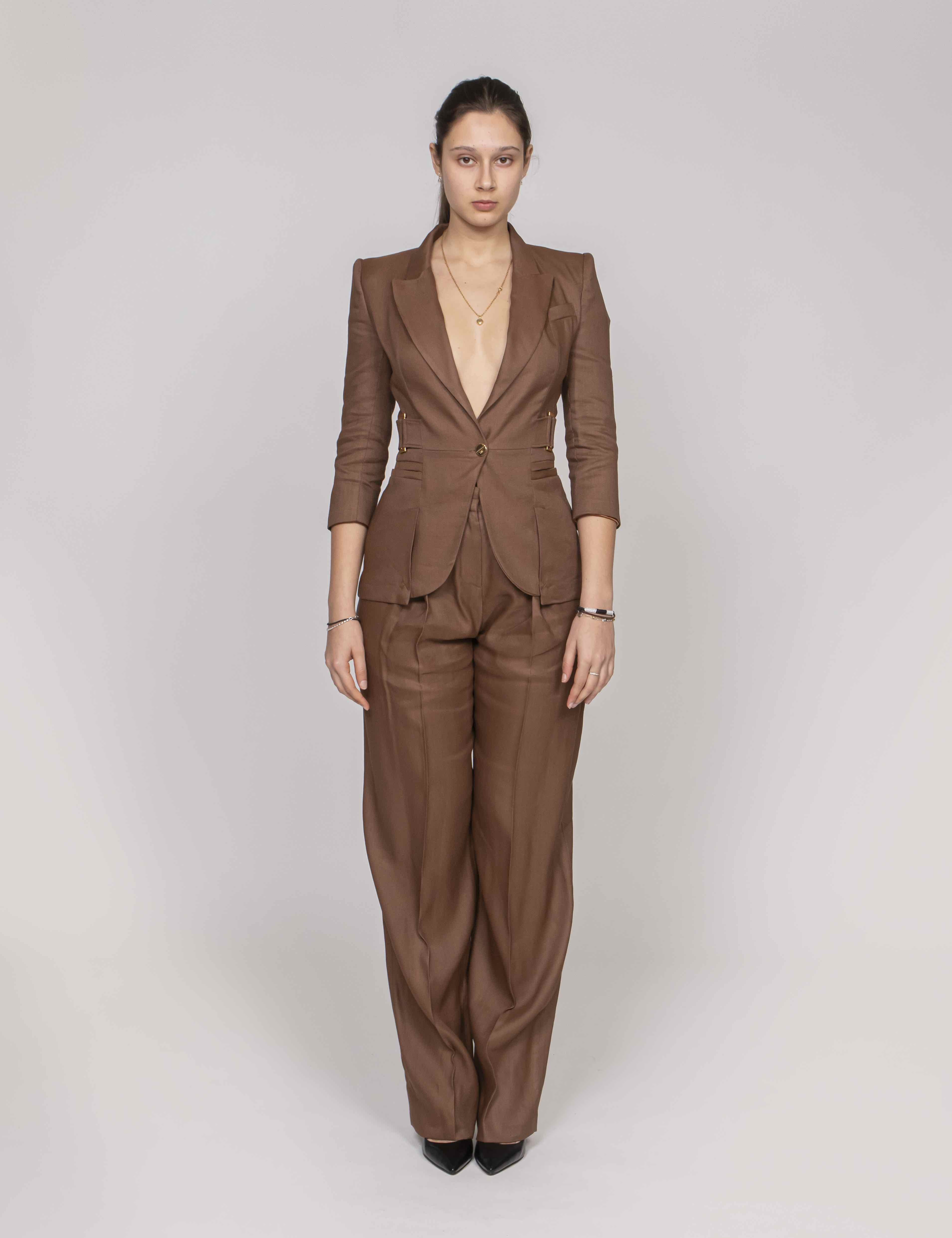 Elisabetta Franchi Pantalone 600 CUOIO