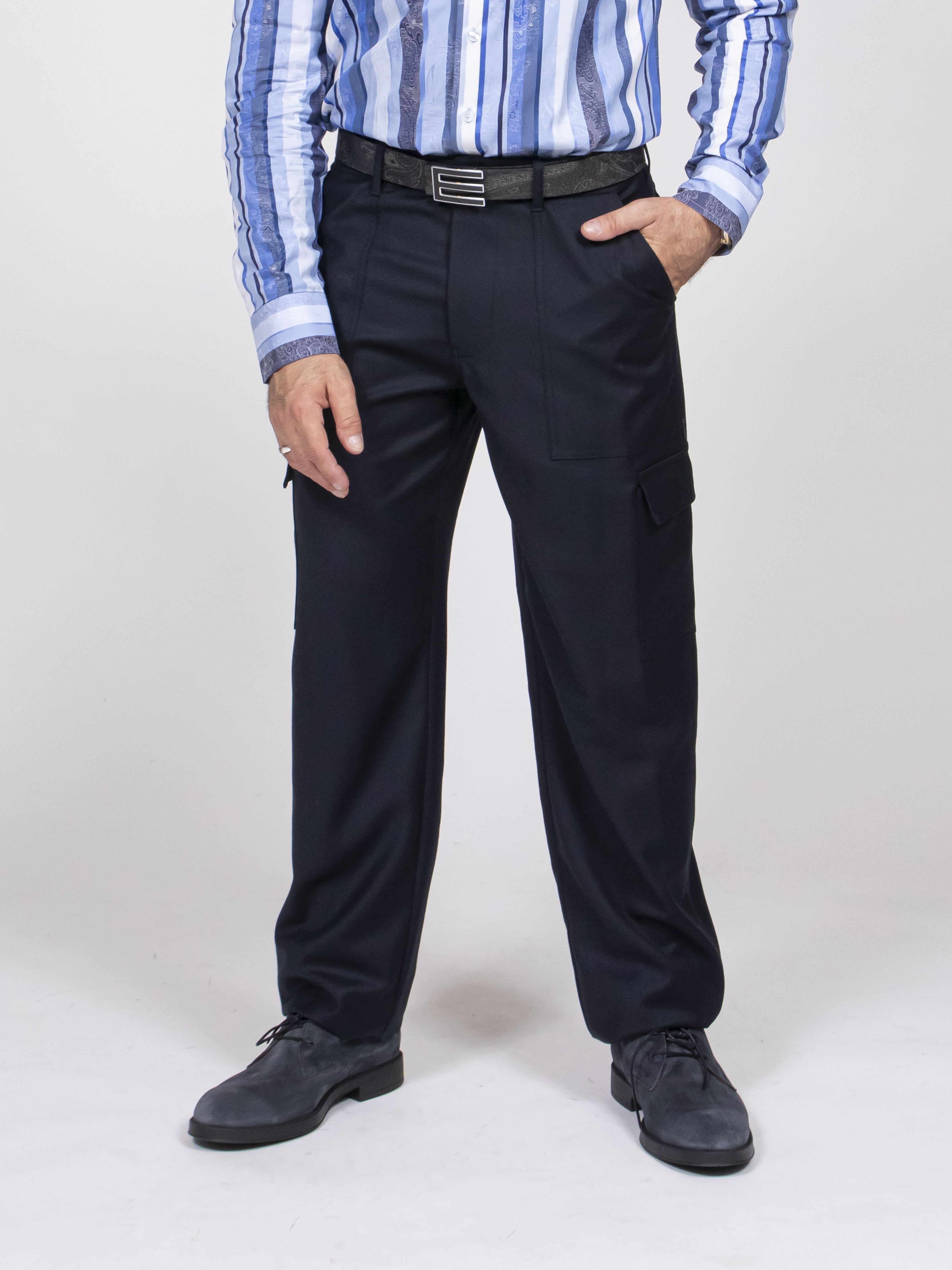Etro Pantalone Cargo B0339 NAVY