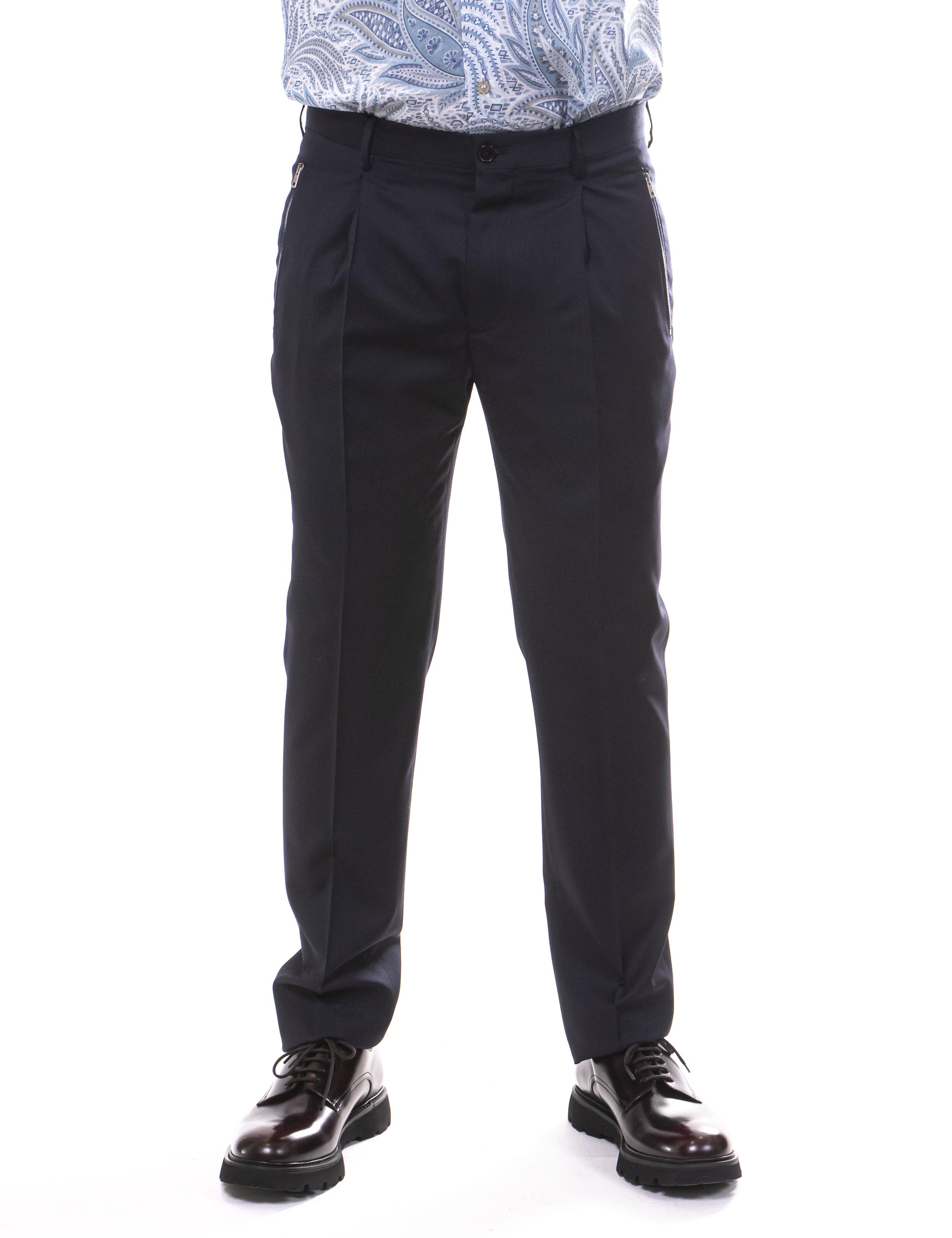 Etro Pantalone Carrot B0065 BLU