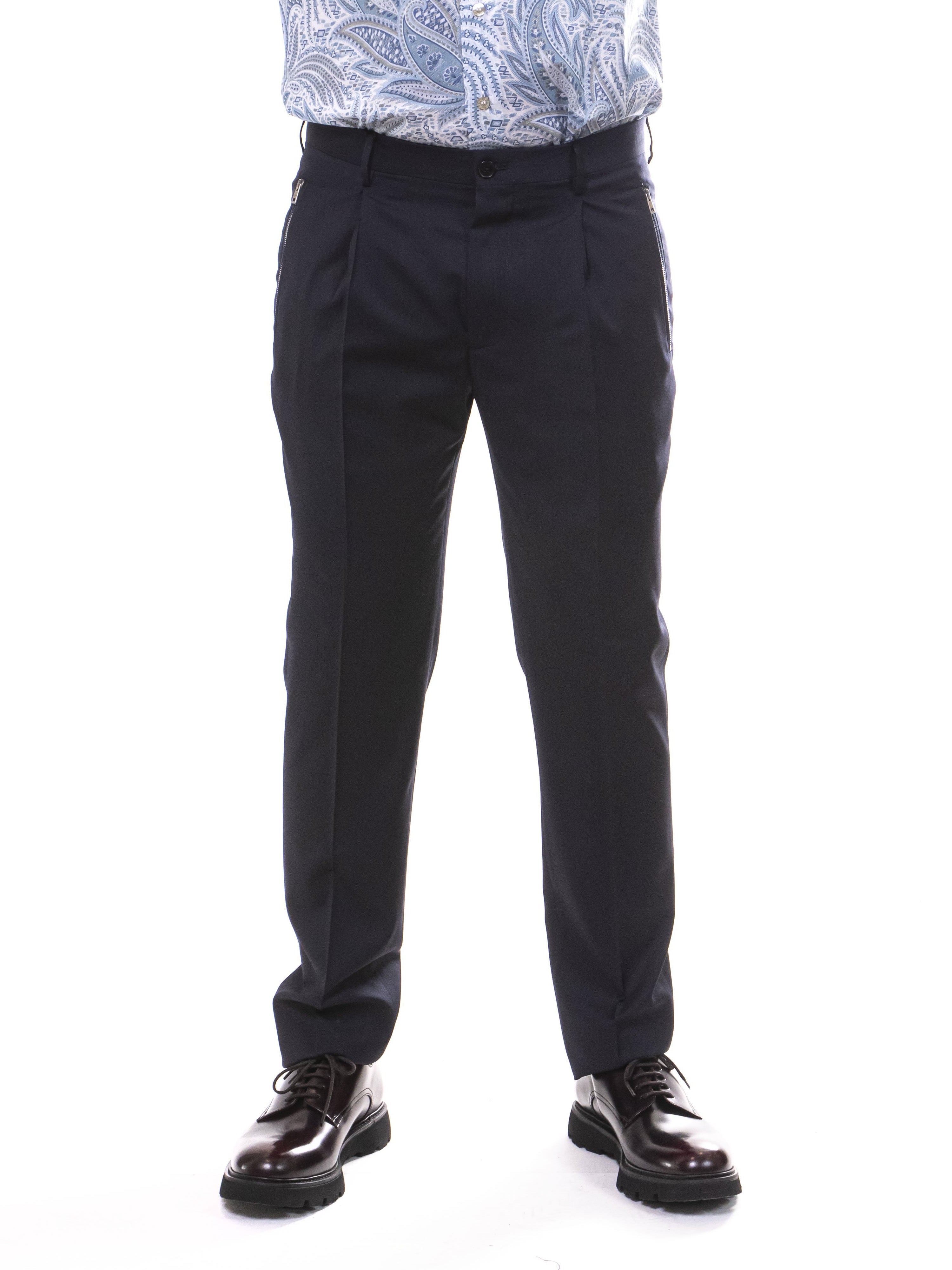 Etro Pantalone Carrot B0065 BLU