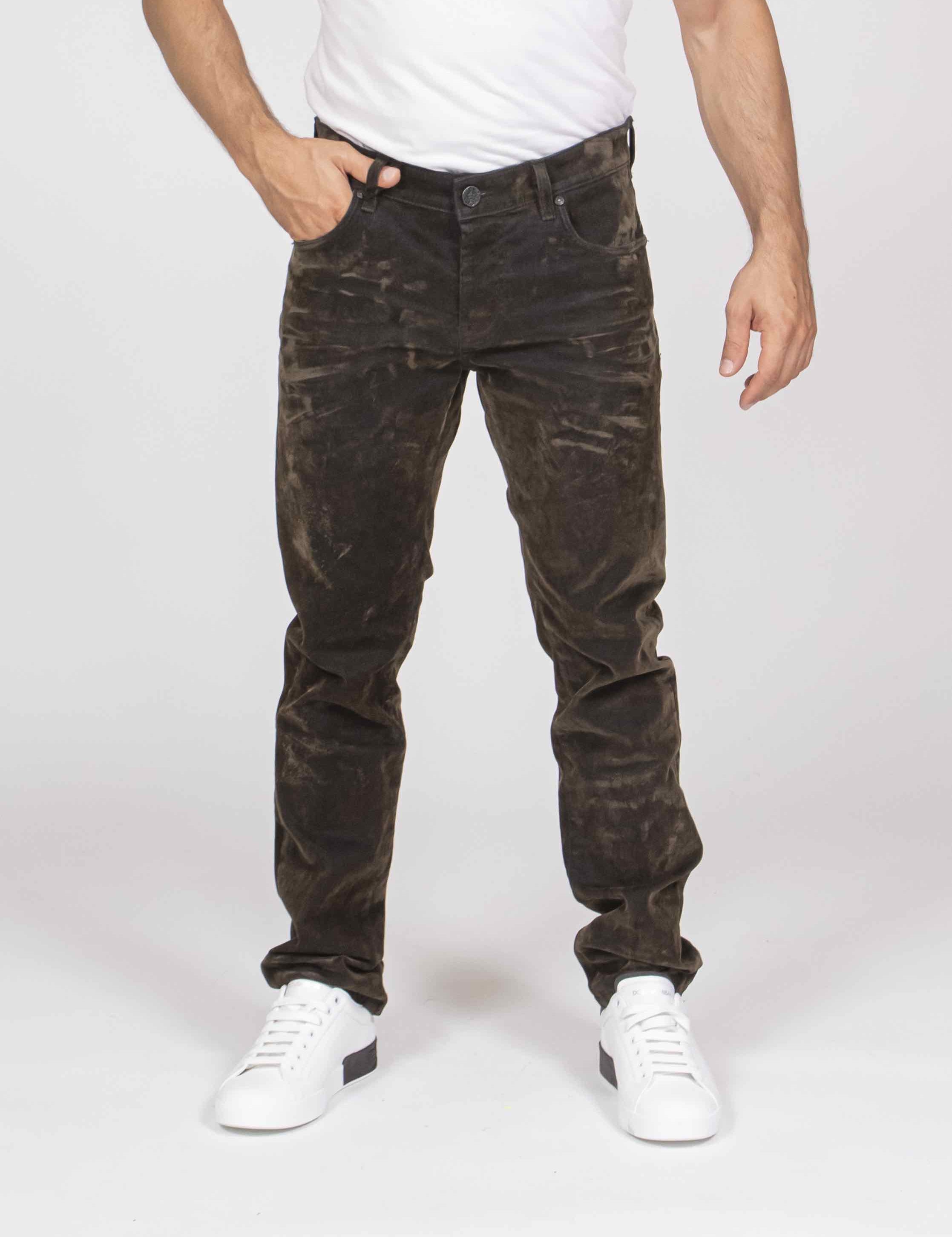 Messagerie Pantalone Denim Flock-manx 0005 MILITARE