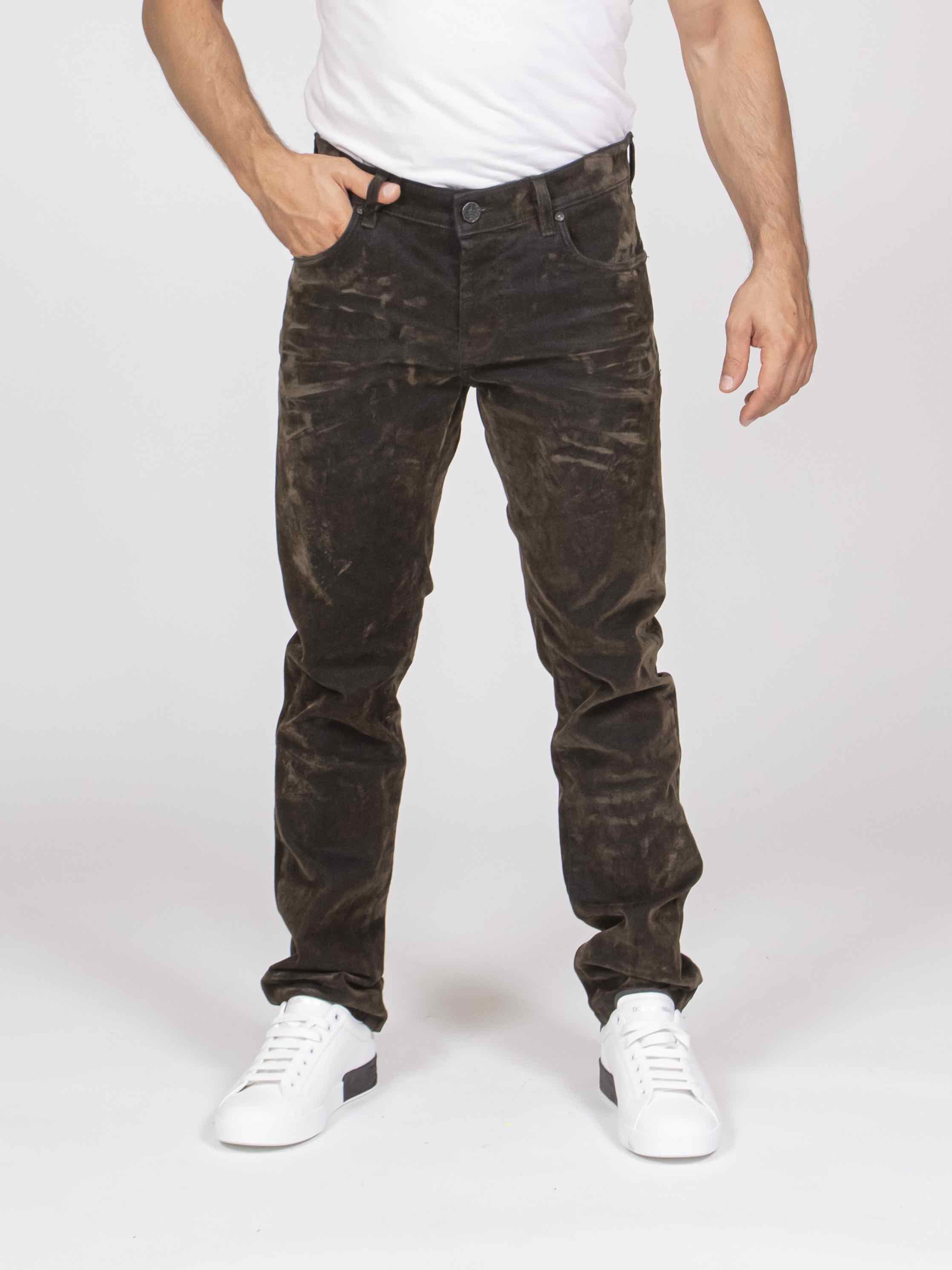 Messagerie Pantalone Denim Flock-manx 0005 MILITARE