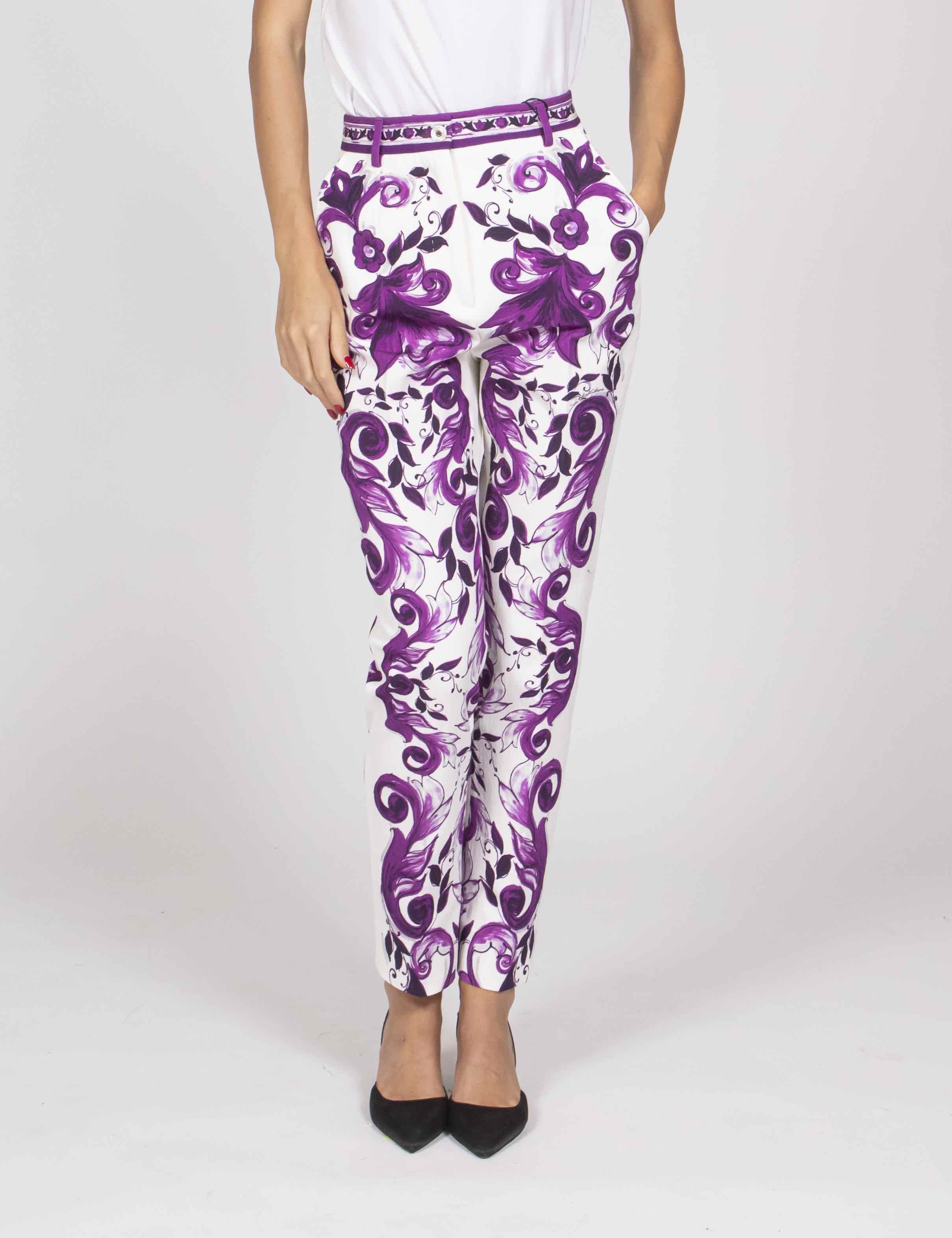 Dolce & Gabbana Pantalone I03TN MAIOLICA VIOLA