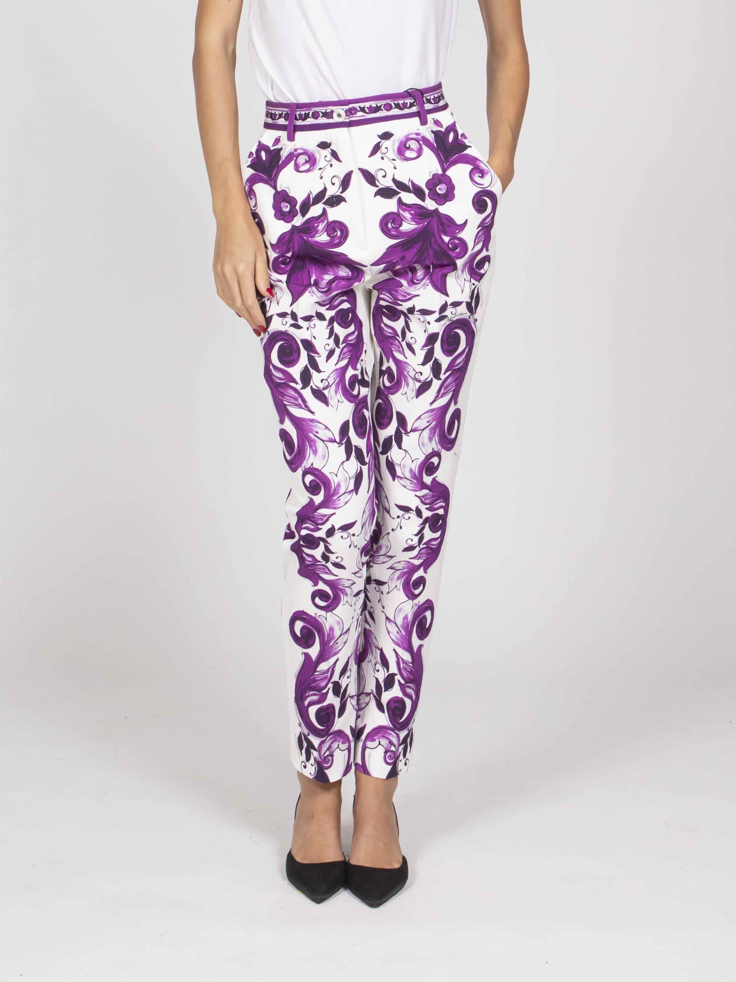 Dolce & Gabbana Pantalone I03TN MAIOLICA VIOLA