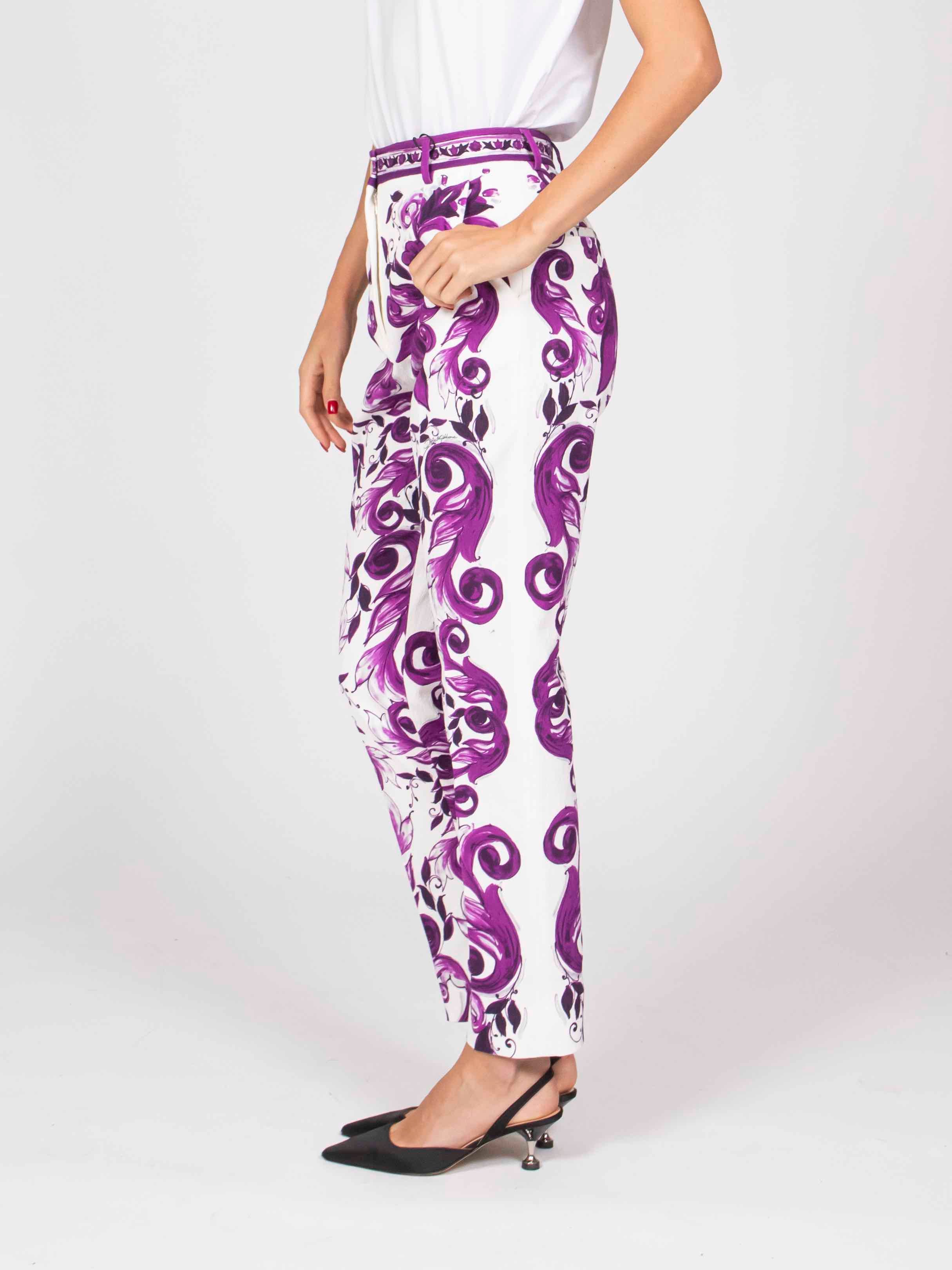Dolce & Gabbana Pantalone I03TN MAIOLICA VIOLA
