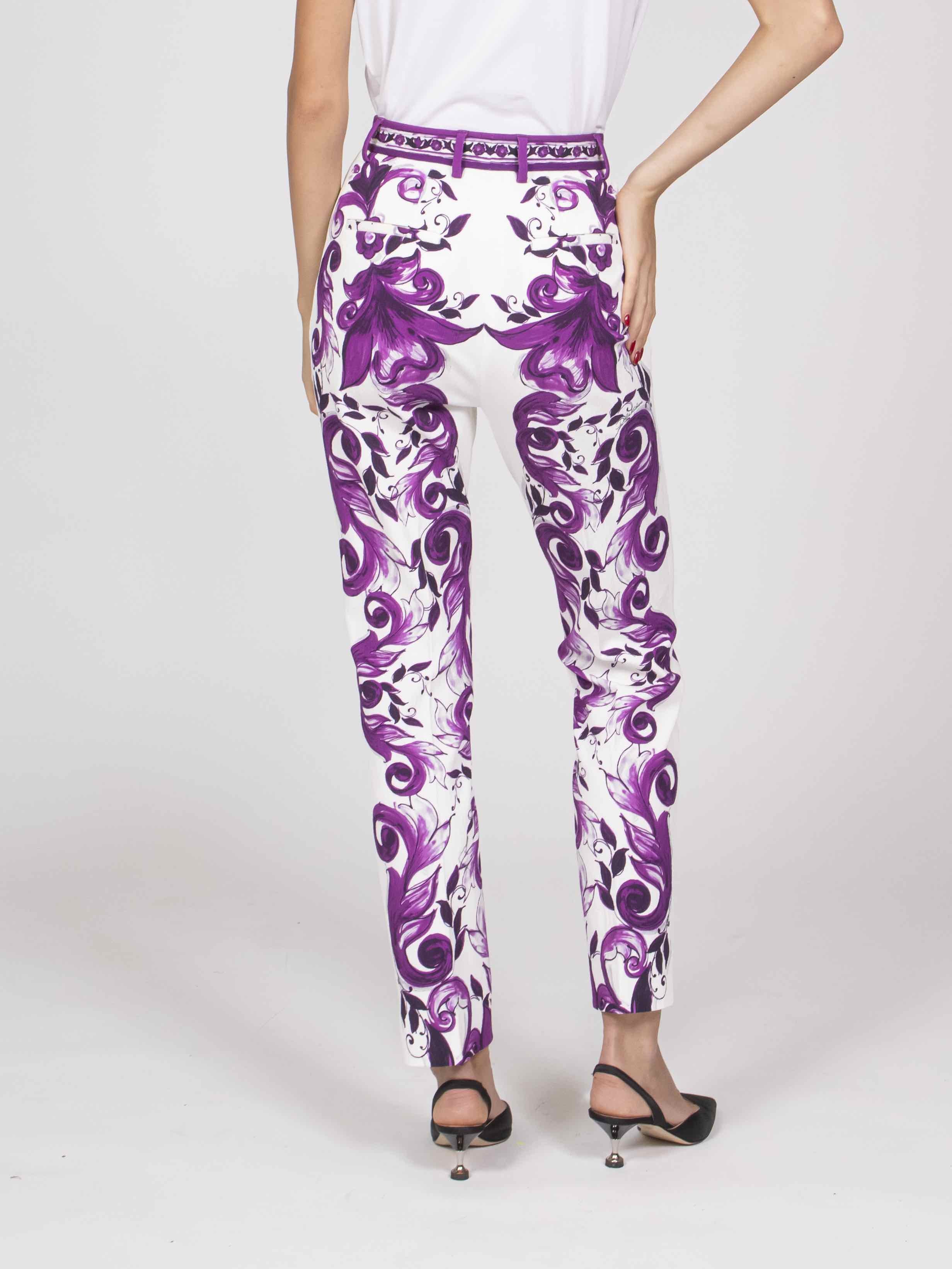 Dolce & Gabbana Pantalone I03TN MAIOLICA VIOLA
