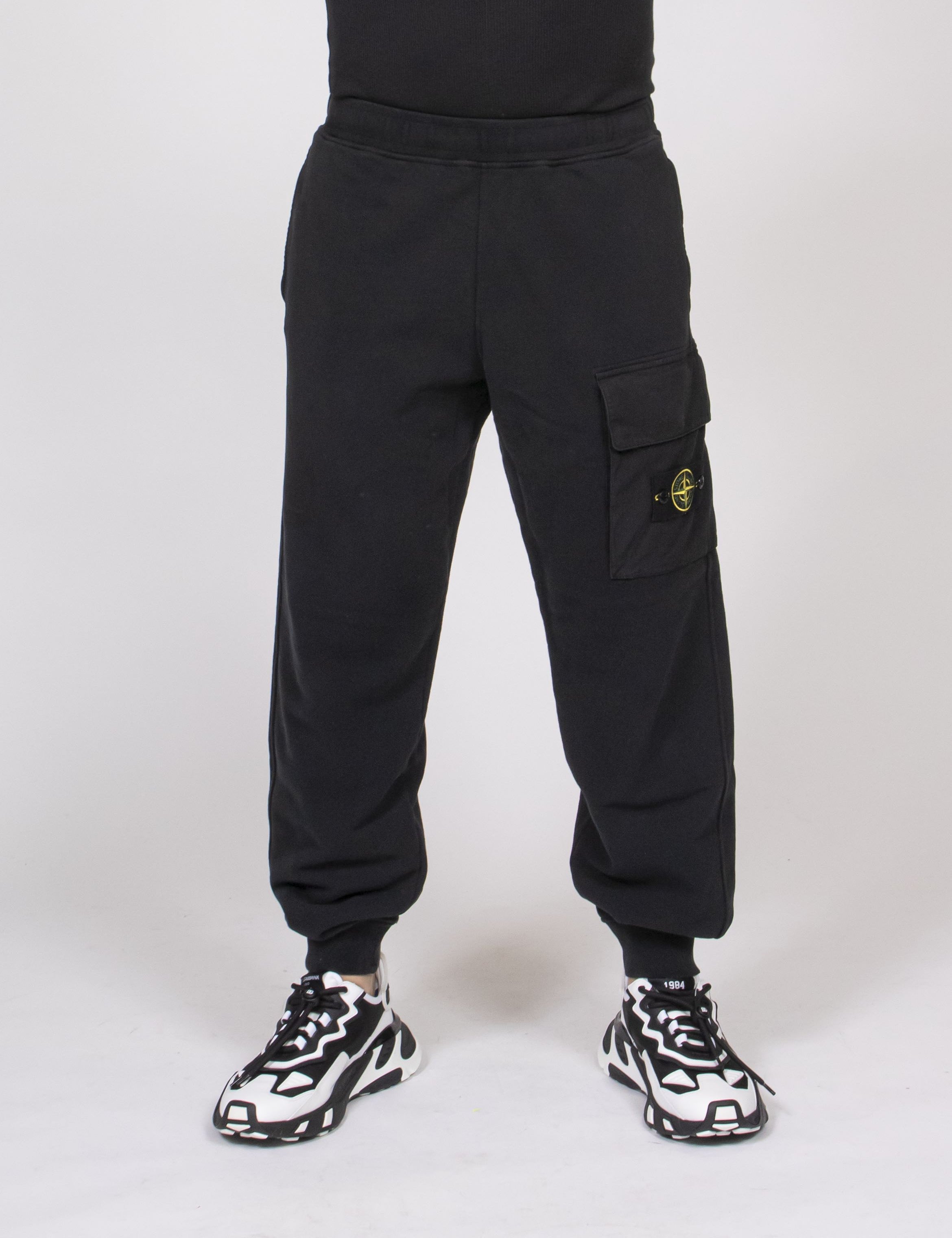 Stone Island Pantalone In Felpa V0029 NERO